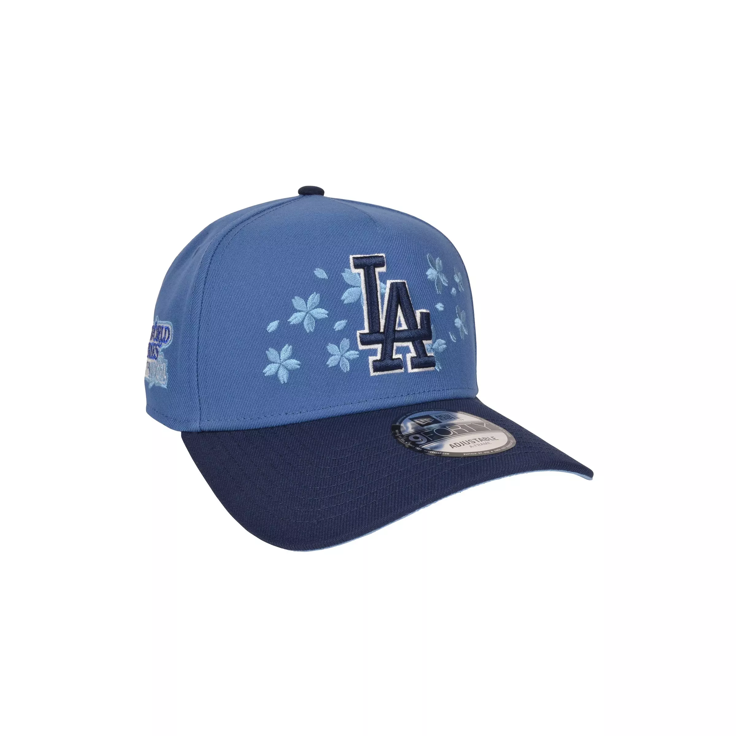 New Era Los Angeles Dodgers 9FORTY A-Frame Cherry Blossom Snapback Hat - Blue - BLUE