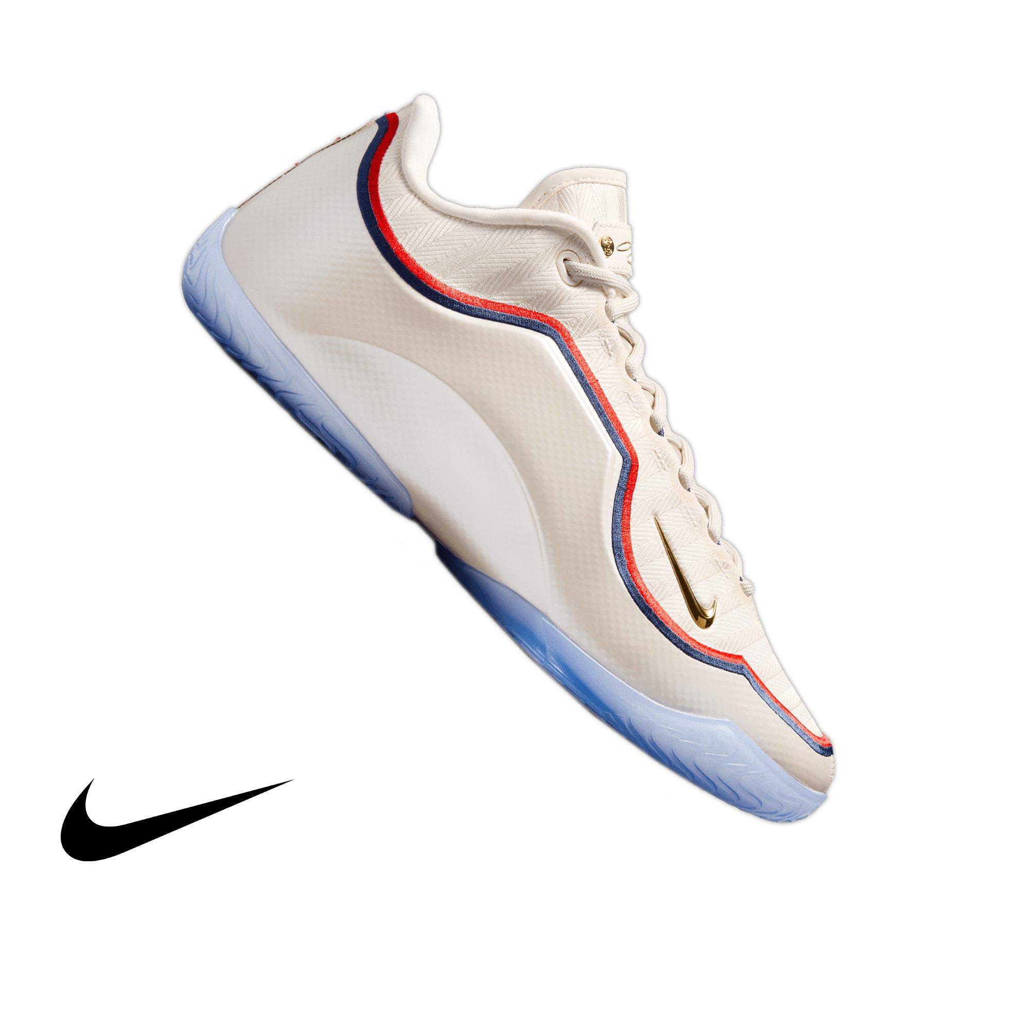 Nike LeBron XXIII "Old Glory" Men's Basketball Shoe - PALE IVORY/METALLIC GOLD/UNIVERSITY RED Thumbnail View 1