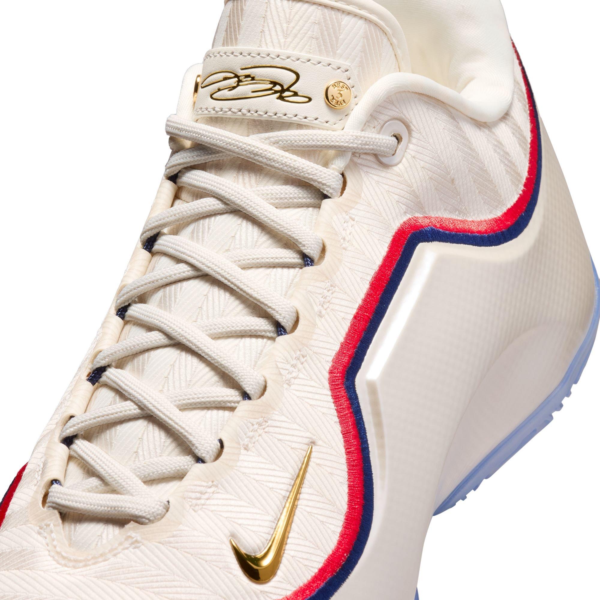 Nike LeBron XXIII "Old Glory" Men's Basketball Shoe - PALE IVORY/METALLIC GOLD/UNIVERSITY RED Thumbnail View 5