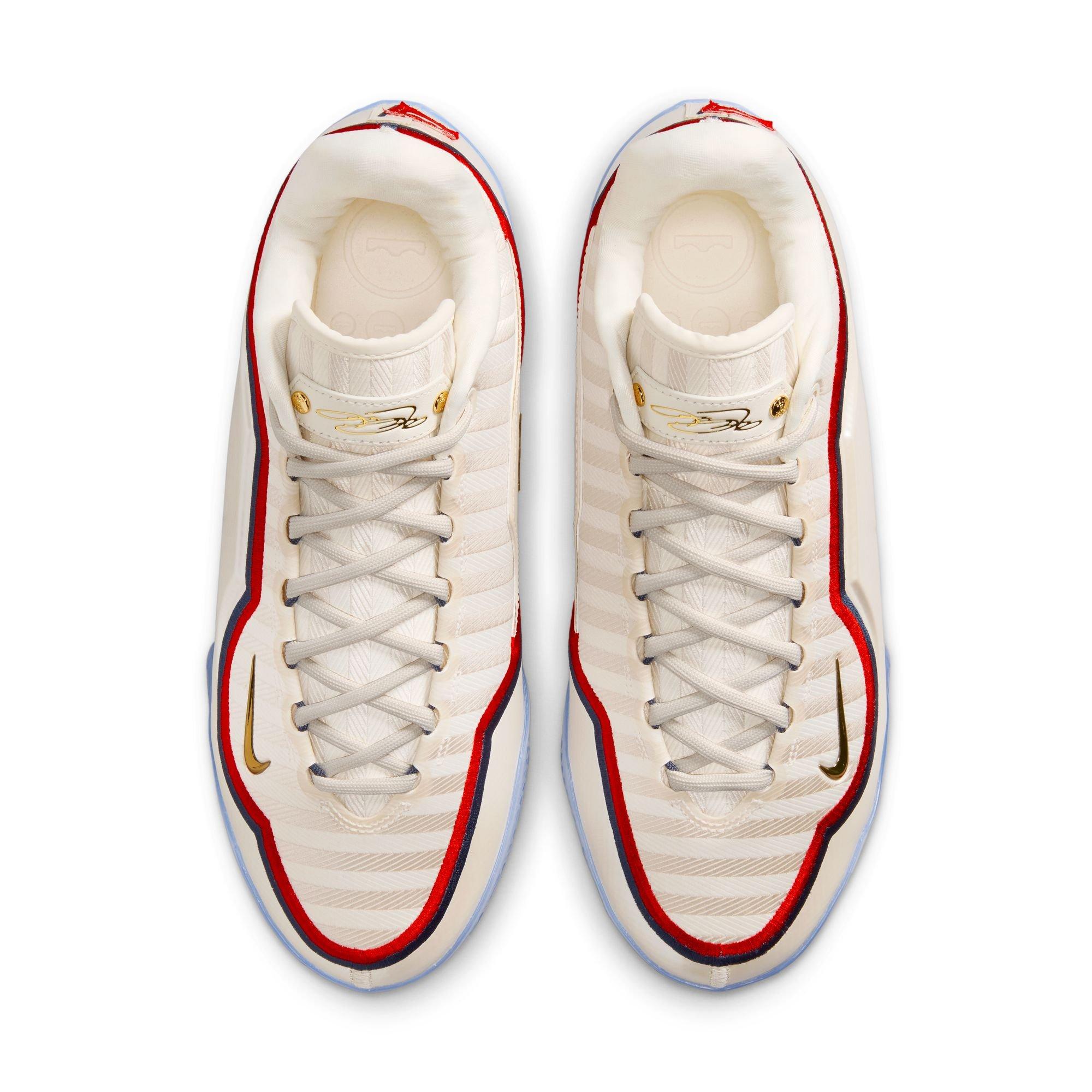 Nike LeBron XXIII "Old Glory" Men's Basketball Shoe - PALE IVORY/METALLIC GOLD/UNIVERSITY RED Thumbnail View 17