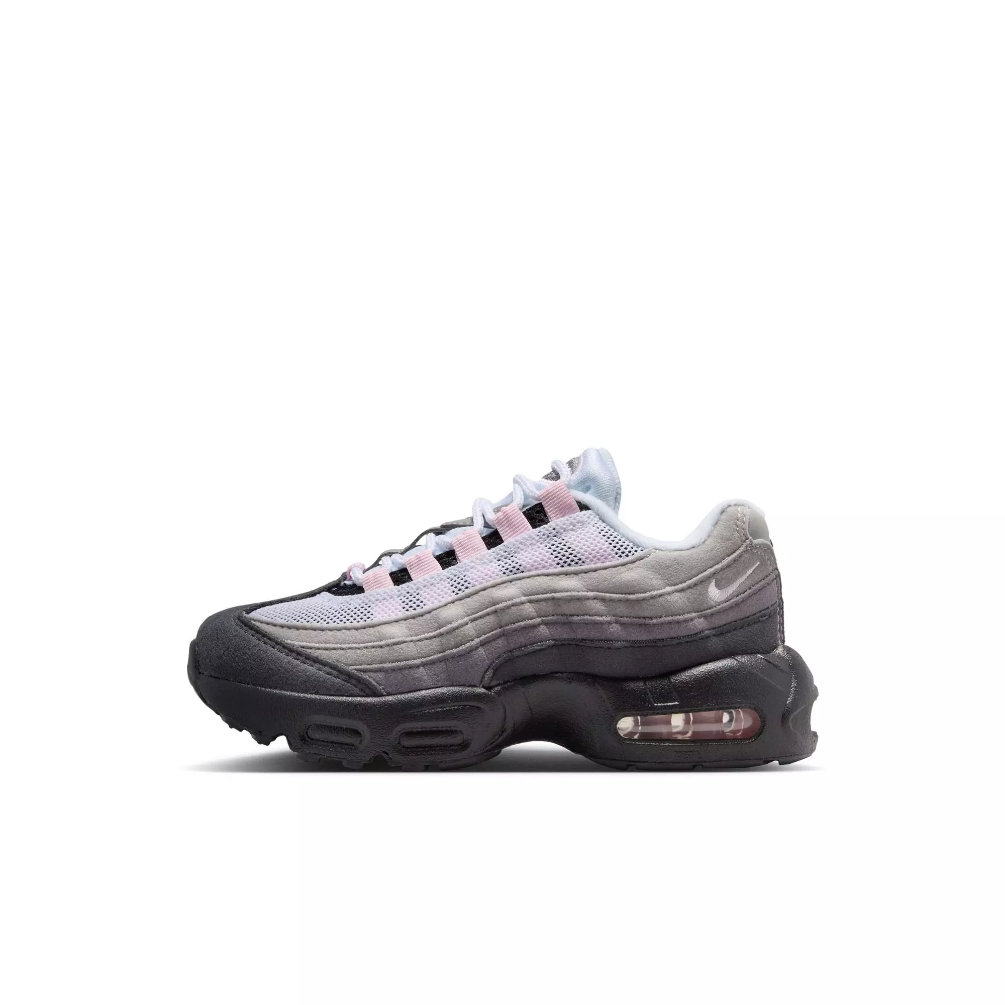 Nike Air Max 95 Big Bubble "Pink Foam" Preschool Kids' Shoe - BLACK/PINK FOAM/MEDIUM GREY