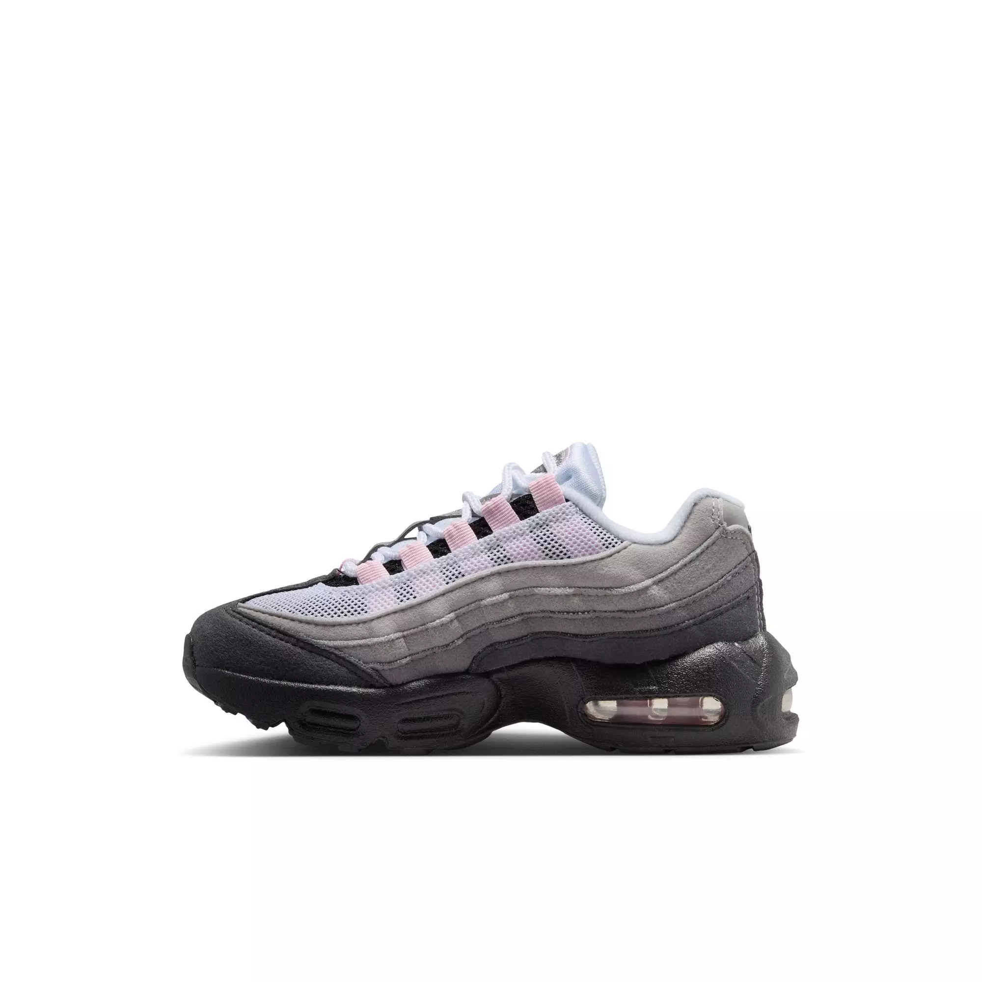 Nike Air Max 95 Big Bubble "Pink Foam" Preschool Kids' Shoe - BLACK/PINK FOAM/MEDIUM GREY