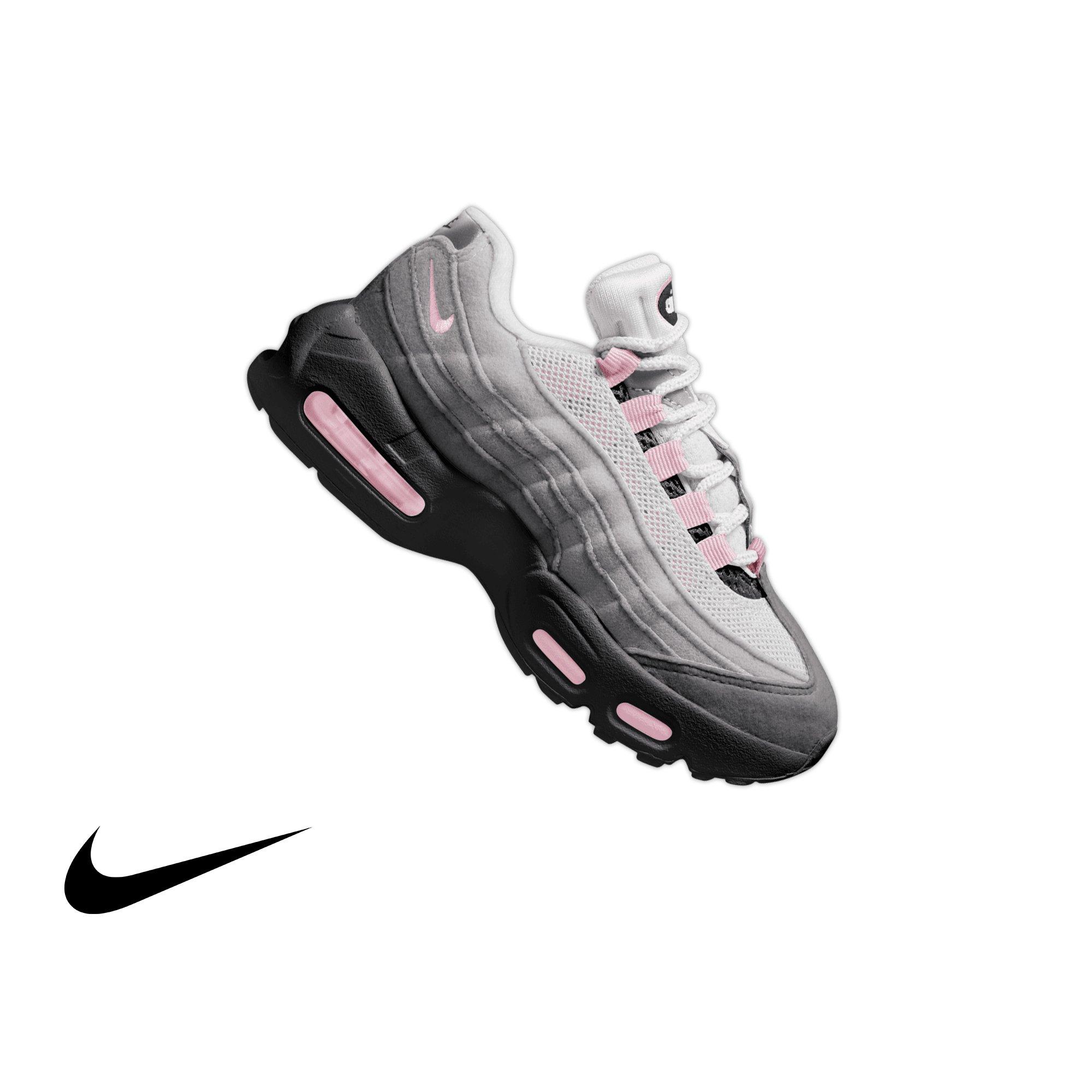 AIR MAX 95 OG PINK FOAM PS - BLACK/PINK FOAM/MEDIUM GREY Thumbnail View 1