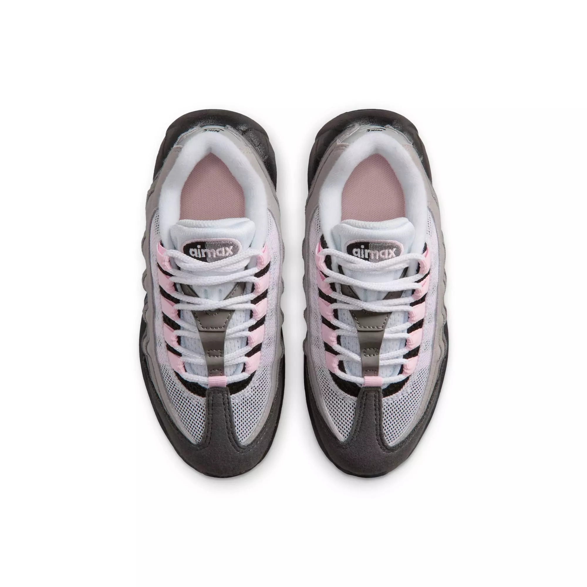 Nike Air Max 95 Big Bubble "Pink Foam" Preschool Kids' Shoe - BLACK/PINK FOAM/MEDIUM GREY