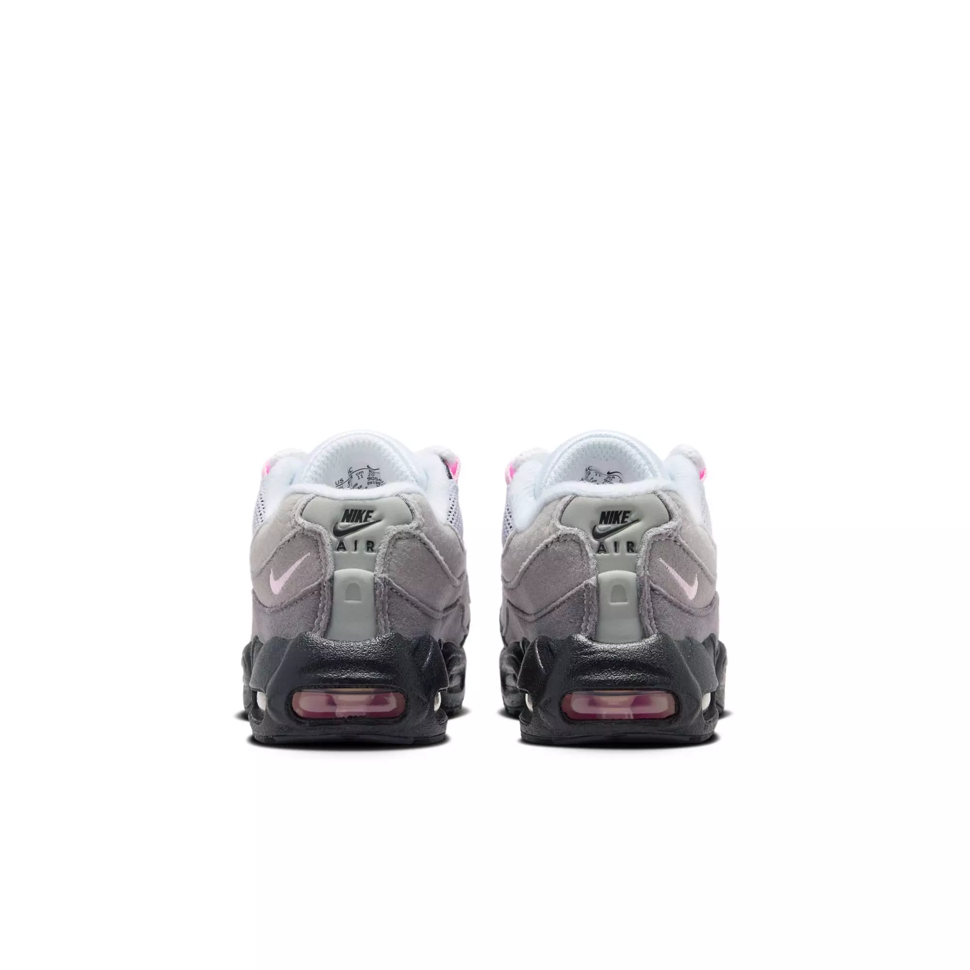 Nike Air Max 95 Big Bubble "Pink Foam" Toddler Kids' Shoe - BLACK/PINK FOAM/MEDIUM GREY