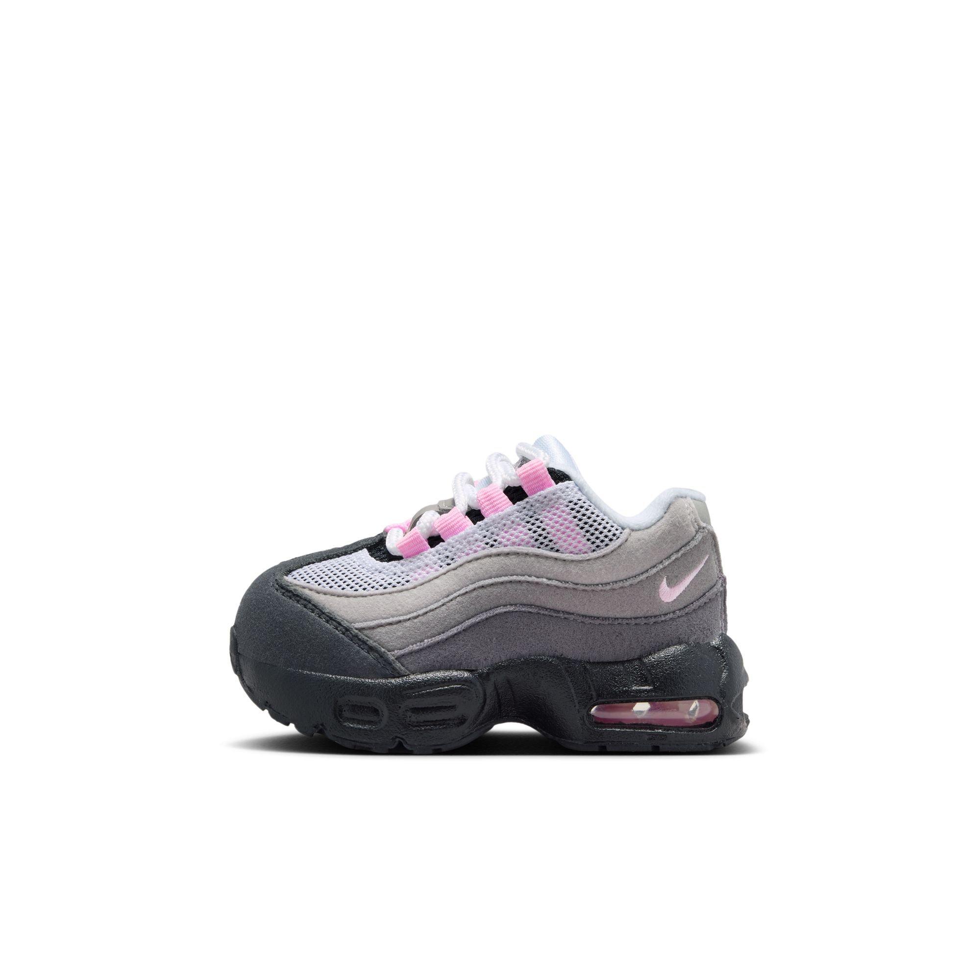 Nike Air Max 95 Big Bubble "Pink Foam" Toddler Kids' Shoe - BLACK/PINK FOAM/MEDIUM GREY Thumbnail View 6