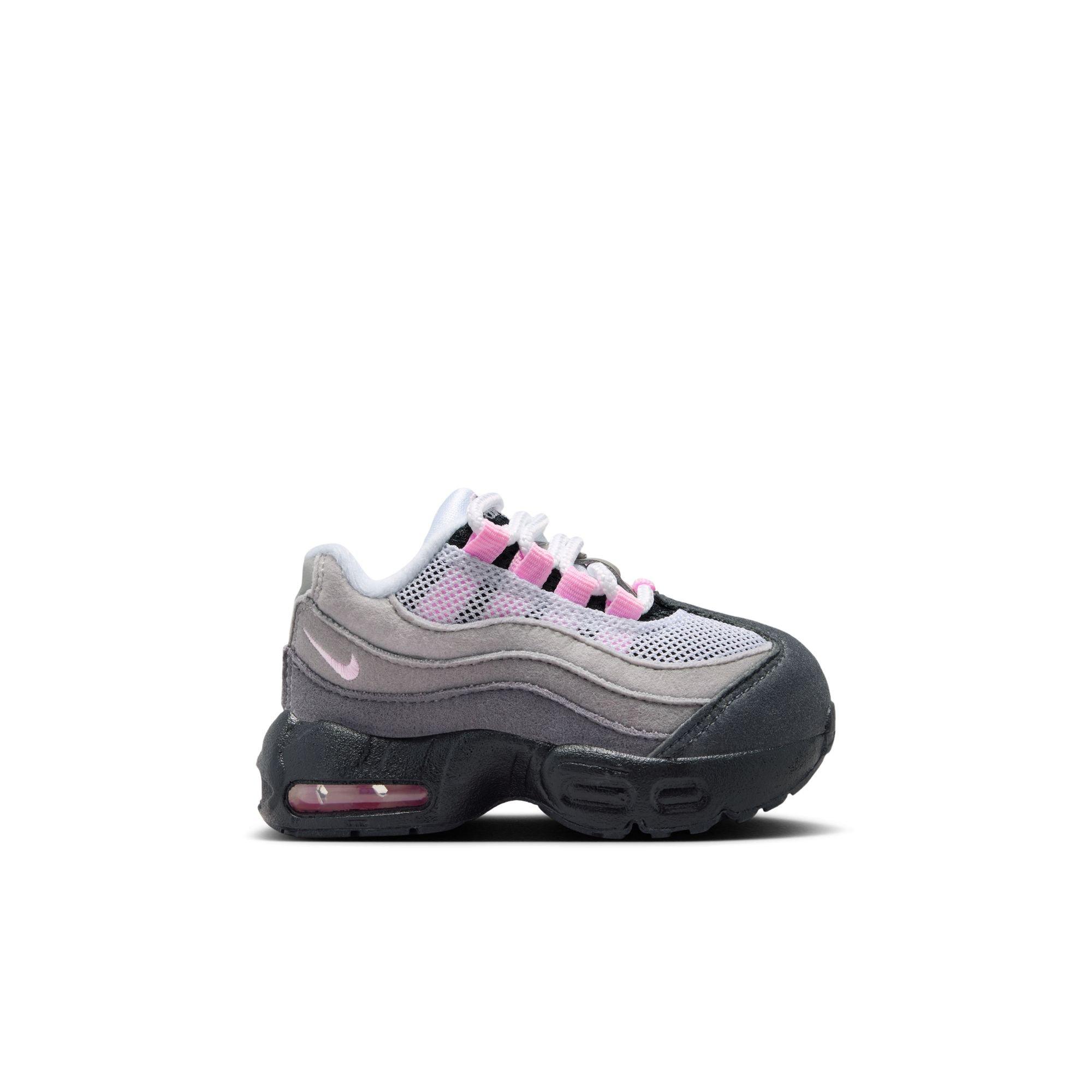 Nike Air Max 95 Big Bubble "Pink Foam" Toddler Kids' Shoe - BLACK/PINK FOAM/MEDIUM GREY Thumbnail View 2