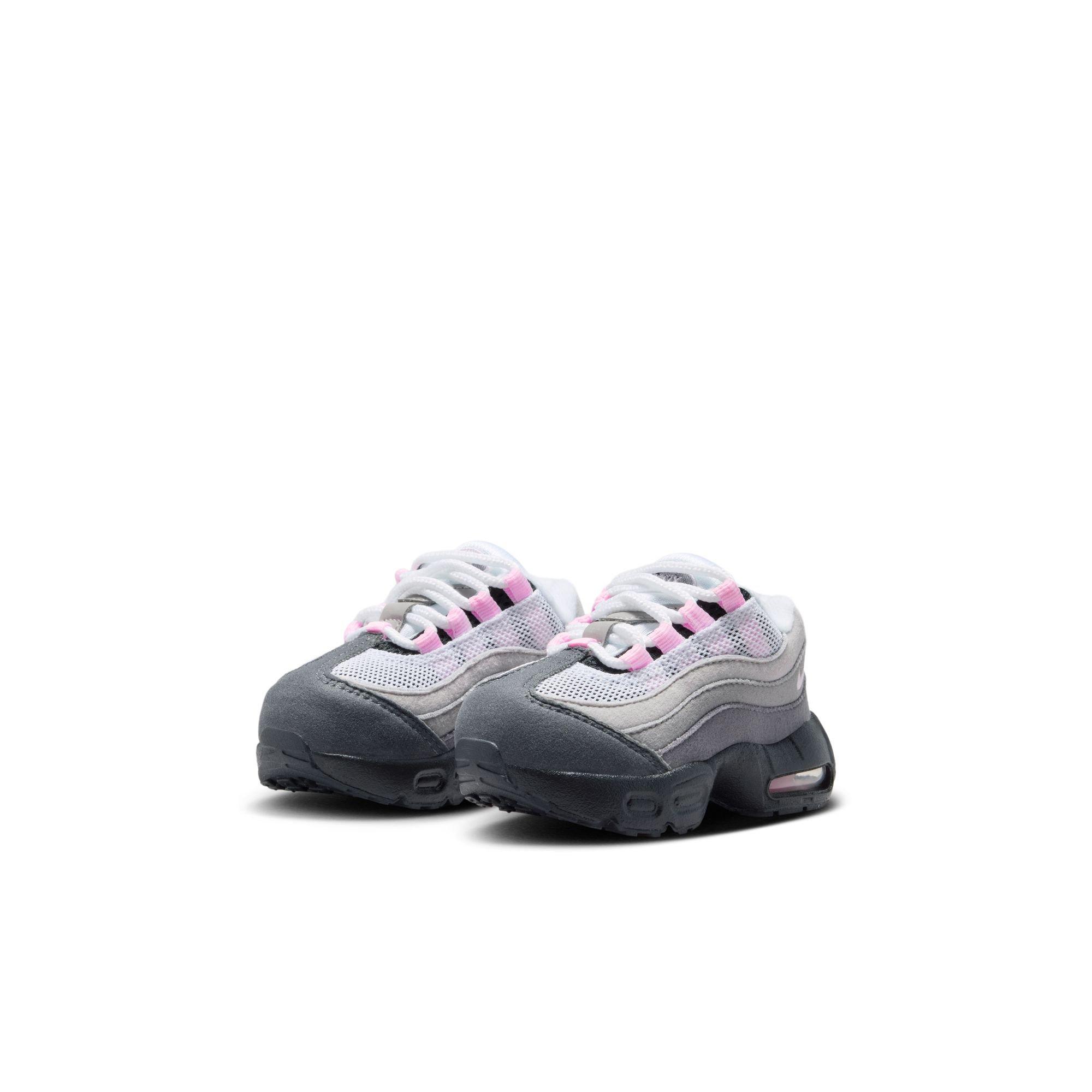 Nike Air Max 95 Big Bubble "Pink Foam" Toddler Kids' Shoe - BLACK/PINK FOAM/MEDIUM GREY Thumbnail View 4