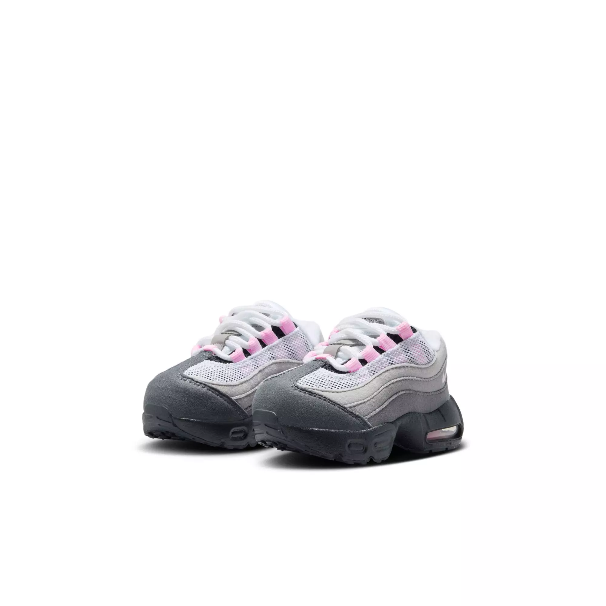 Nike Air Max 95 Big Bubble "Pink Foam" Toddler Kids' Shoe - BLACK/PINK FOAM/MEDIUM GREY