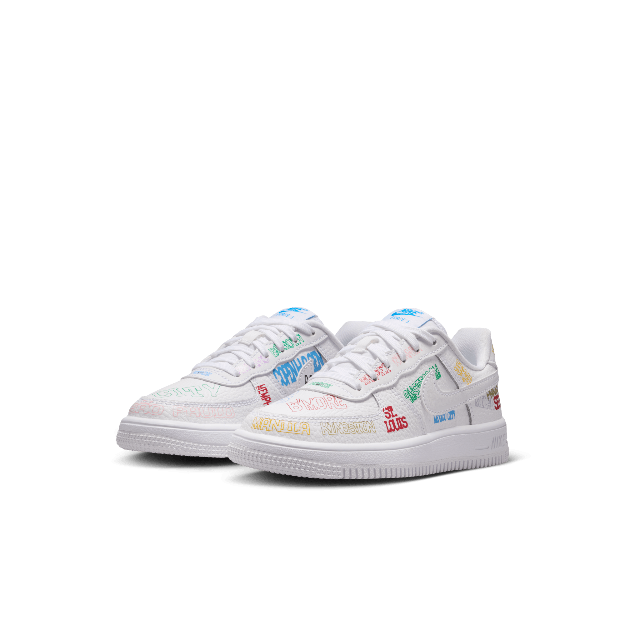 Nike Air Force 1 Low LV8 3 "On Tour" Preschool Boys' Shoe - WHITE Thumbnail View 5