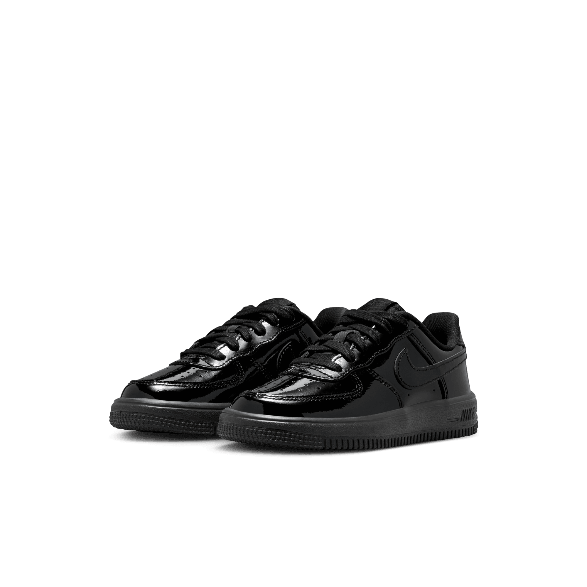 Nike Air Force 1 Low "Black Patent" Preschool Boys' Shoe - BLACK Thumbnail View 5