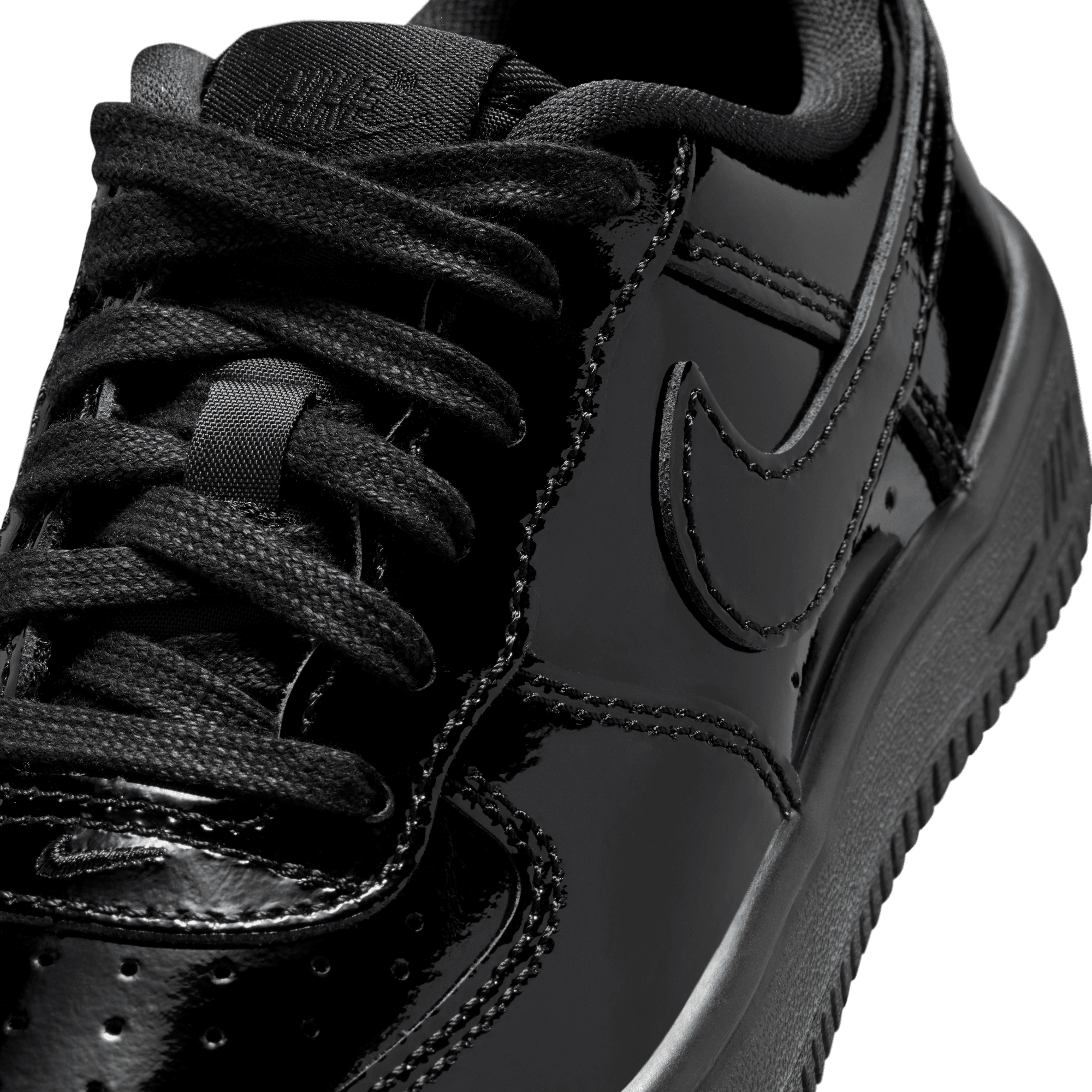 Nike Air Force 1 Low "Black Patent" Preschool Boys' Shoe - BLACK Thumbnail View 9