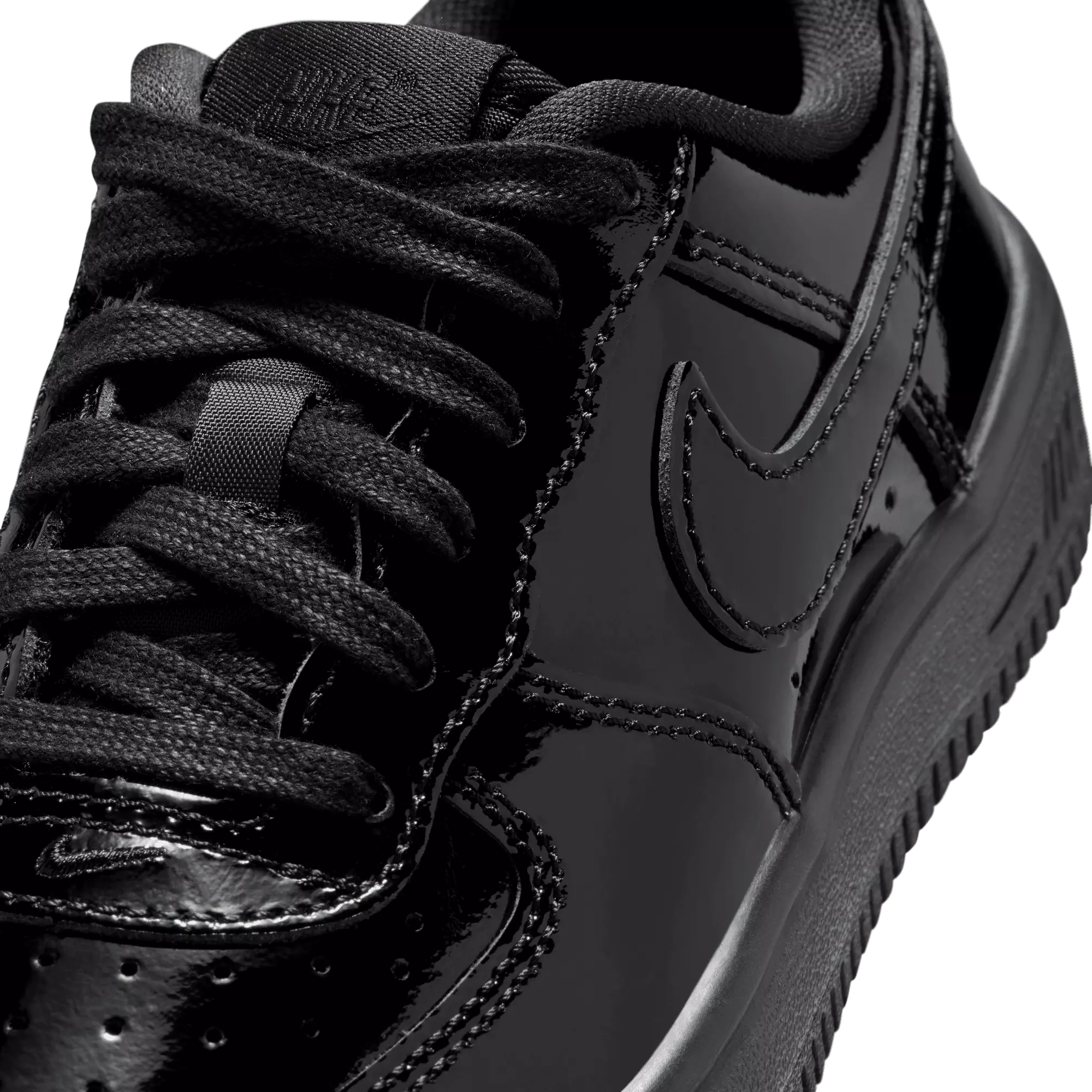 Nike Air Force 1 Low "Black Patent" Preschool Boys' Shoe - BLACK