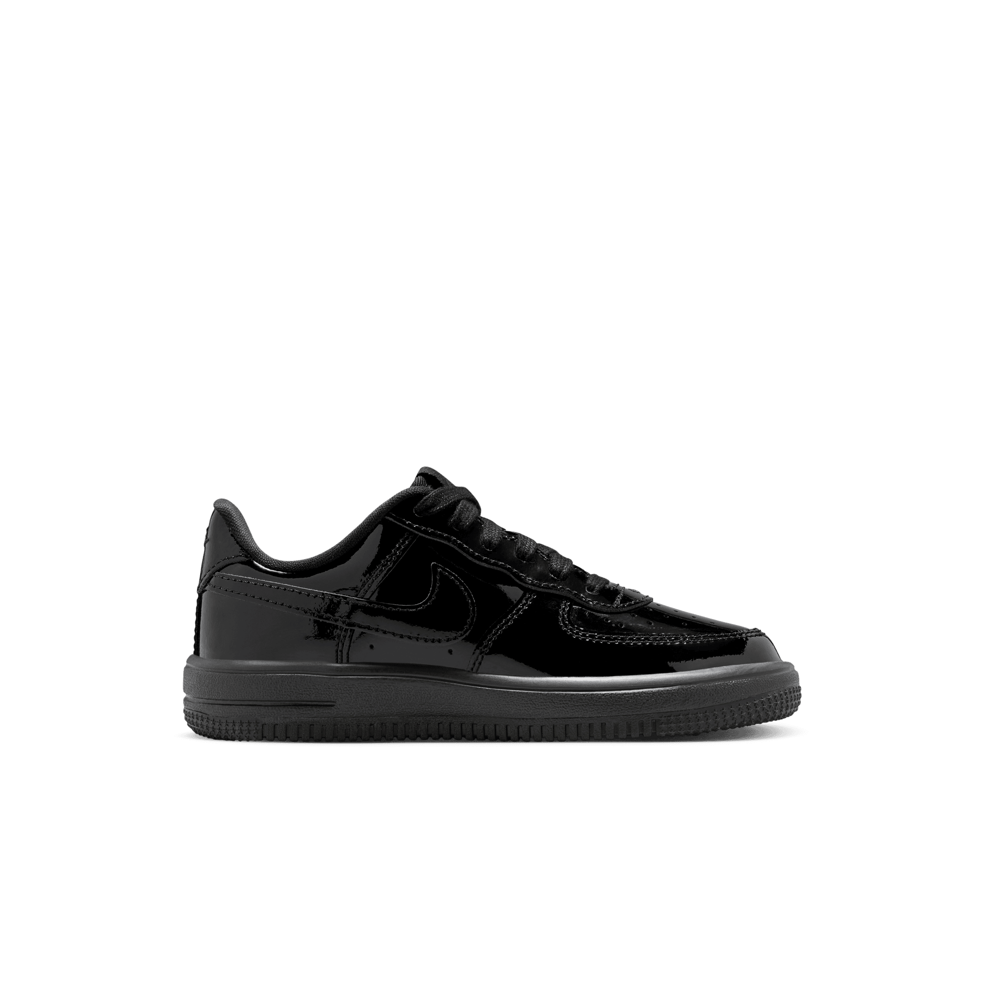 Nike Air Force 1 Low "Black Patent" Preschool Boys' Shoe - BLACK Thumbnail View 2