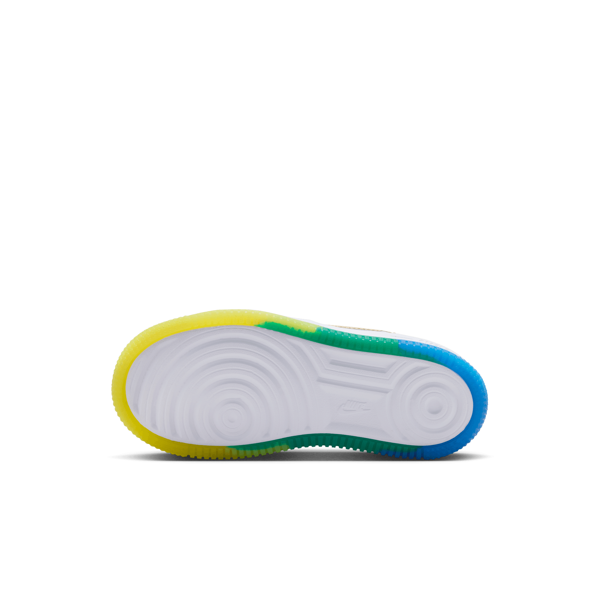 Nike Air Force 1 Low "White/Metallic Gold/Soar/Sonic Yellow" Preschool Boys' Shoe - WHITE/YELLOW/GREEN Thumbnail View 8