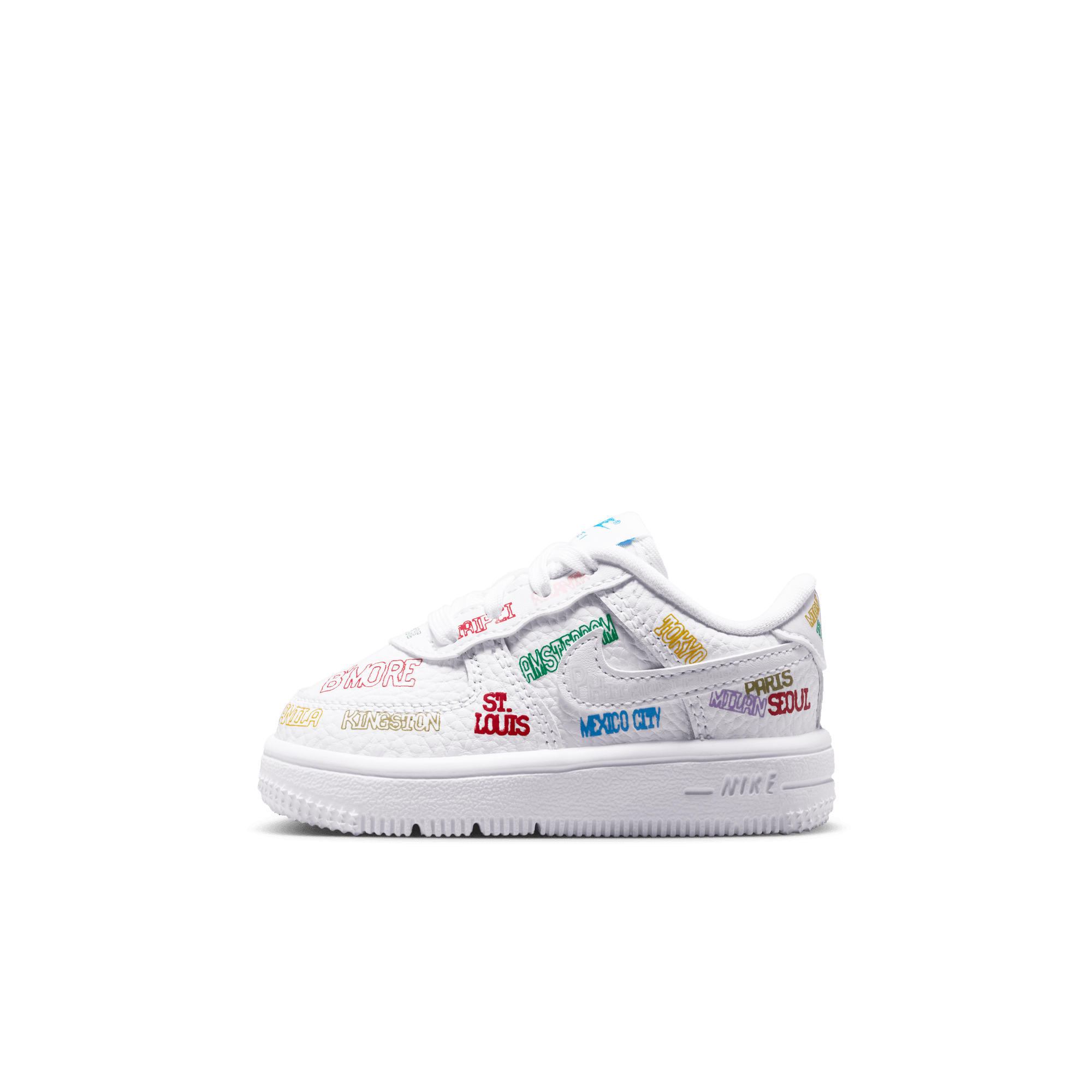 Nike Air Force 1 Low LV8 3 "On Tour" Toddler Boys' Shoe - WHITE/MULTI Thumbnail View 3