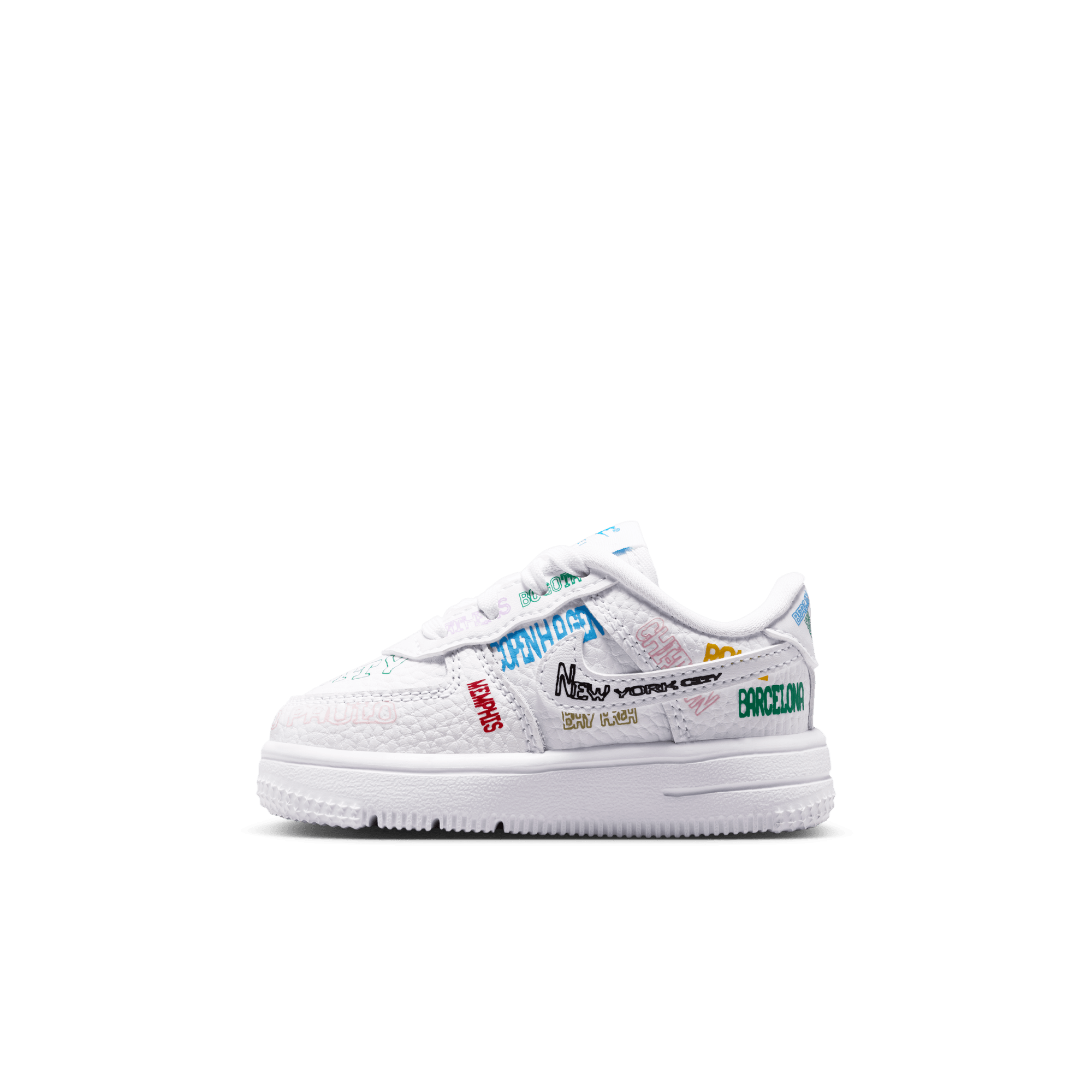 Nike Air Force 1 Low LV8 3 "On Tour" Toddler Boys' Shoe - WHITE/MULTI Thumbnail View 4