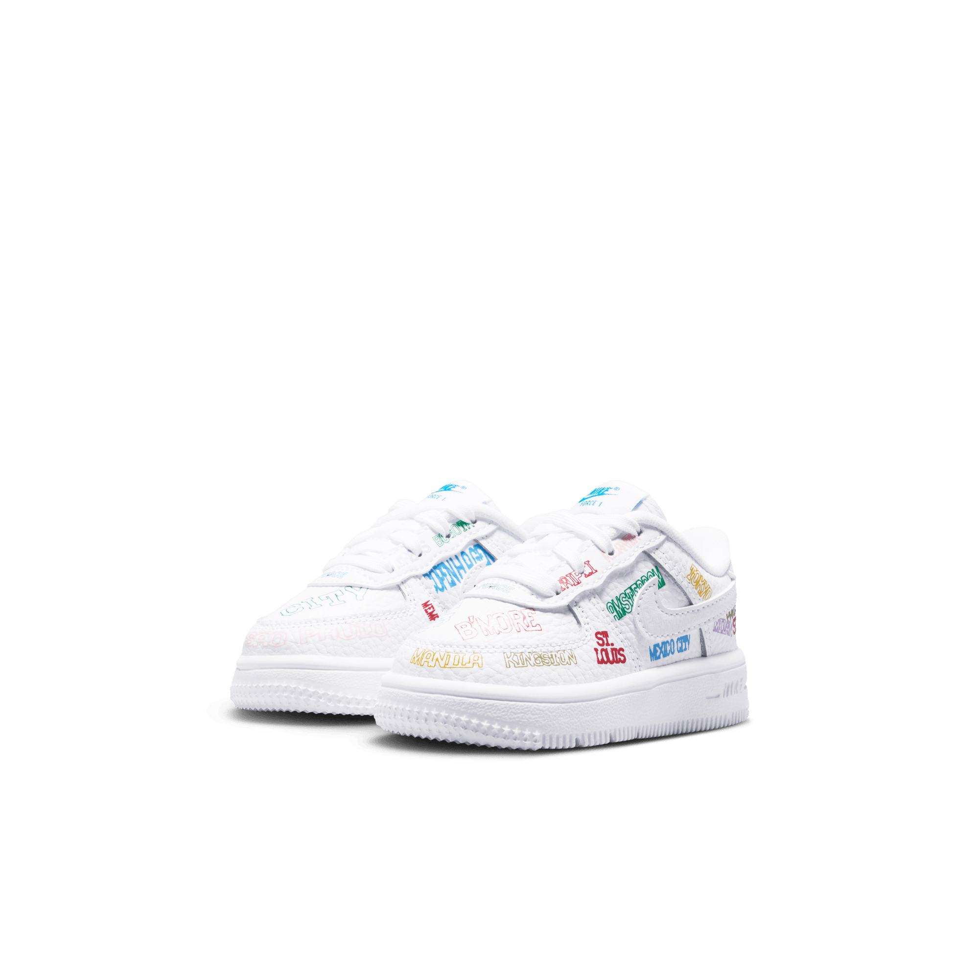 Nike Air Force 1 Low LV8 3 "White" Toddler Boys' Shoe - WHITE/MULTI Thumbnail View 5