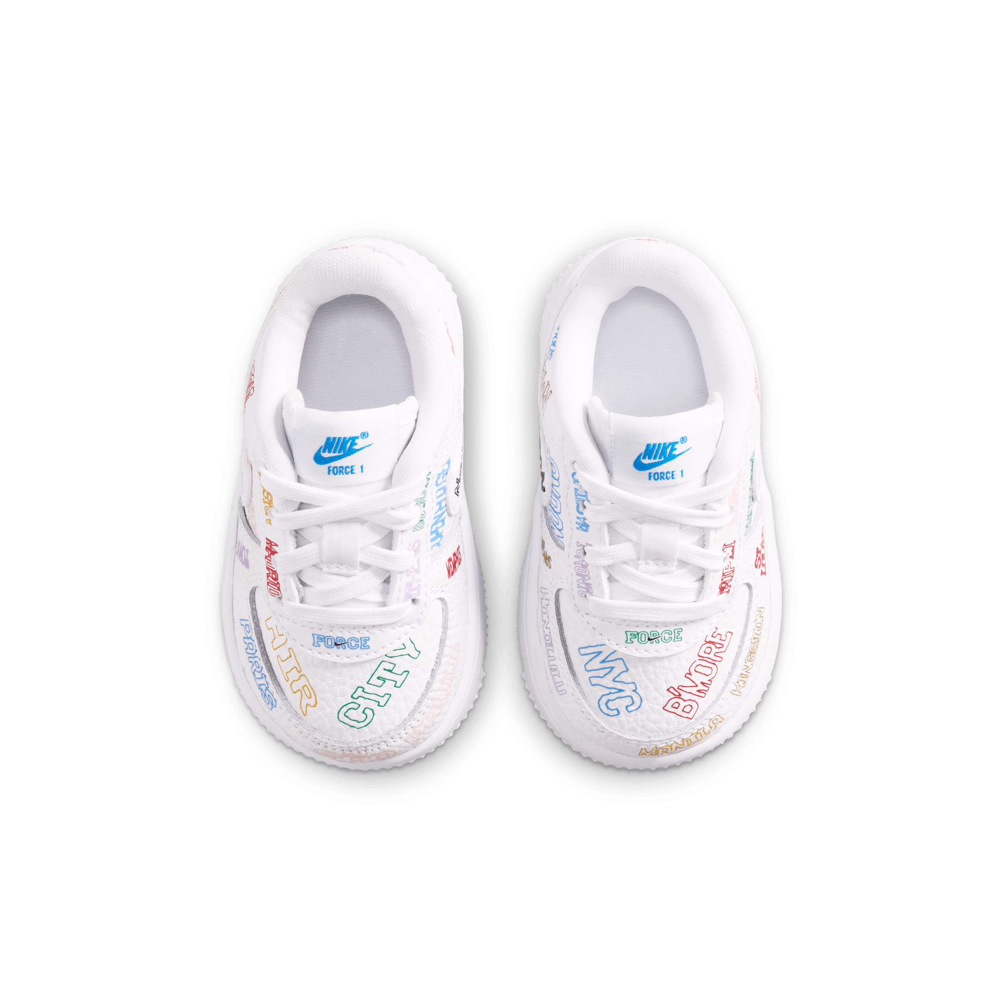 Nike Air Force 1 Low LV8 3 "On Tour" Toddler Boys' Shoe - WHITE/MULTI Thumbnail View 6
