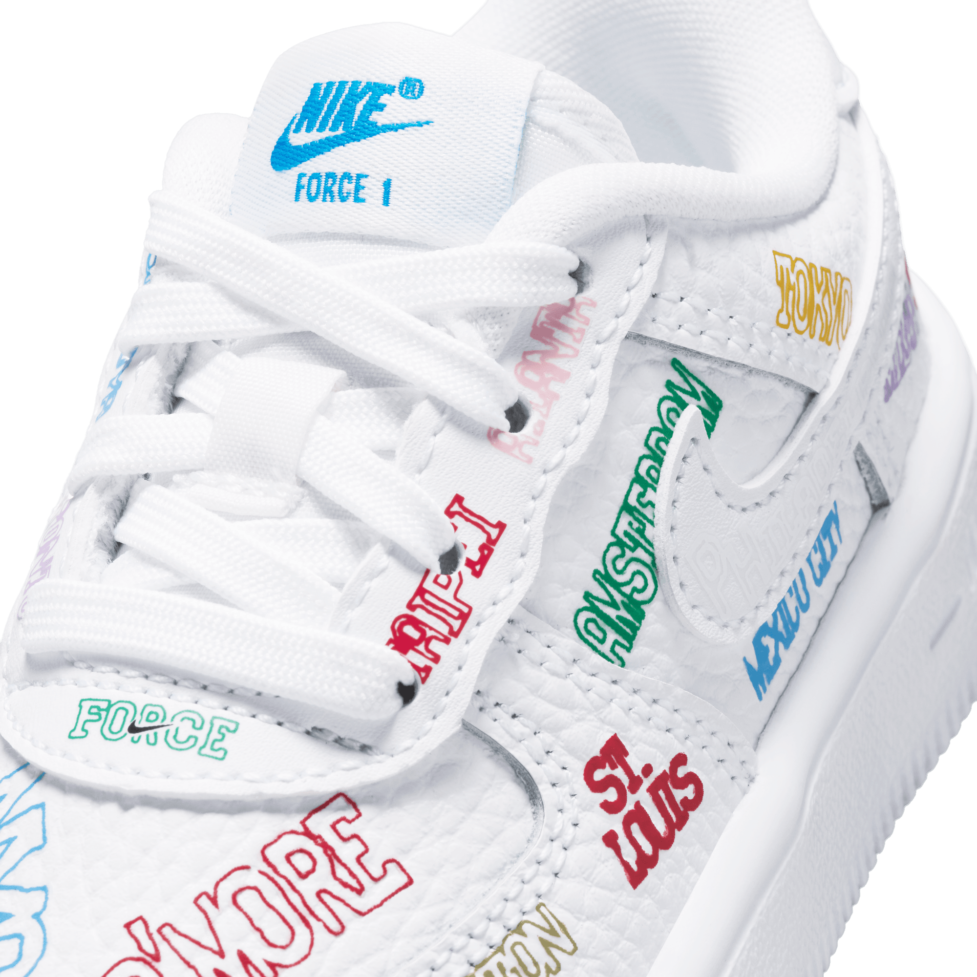 Nike Air Force 1 Low LV8 3 "On Tour" Toddler Boys' Shoe - WHITE/MULTI Thumbnail View 9