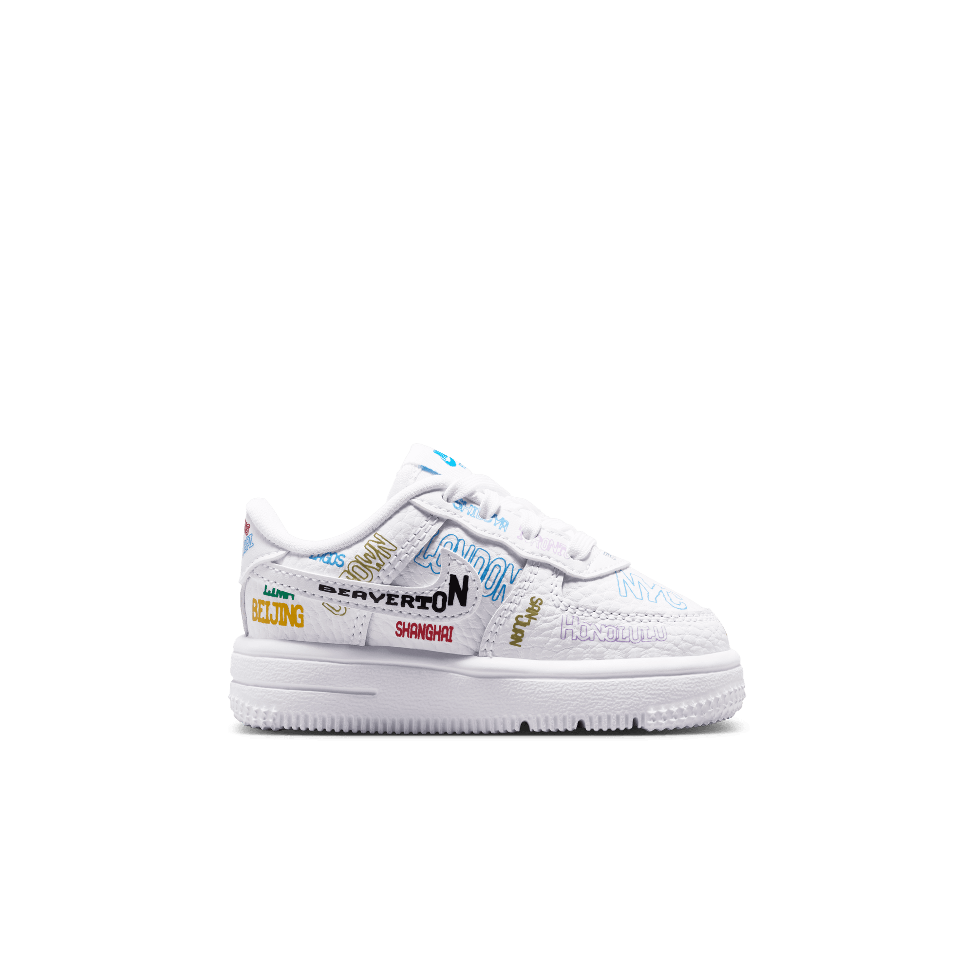 Nike Air Force 1 Low LV8 3 "White" Toddler Boys' Shoe - WHITE/MULTI Thumbnail View 2