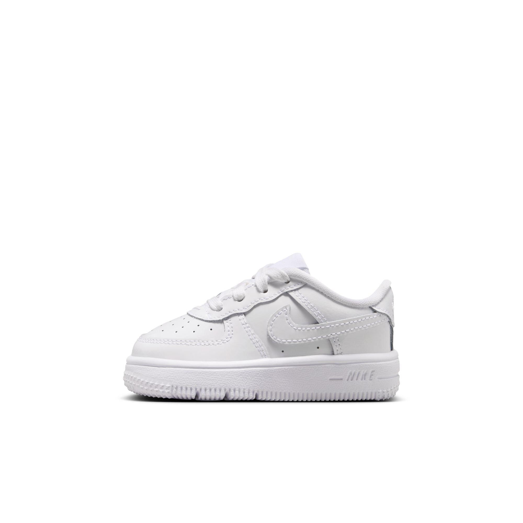 Nike Air Force 1 Low Patent Leather "White" Toddler Boys' Shoe - WHITE Thumbnail View 3