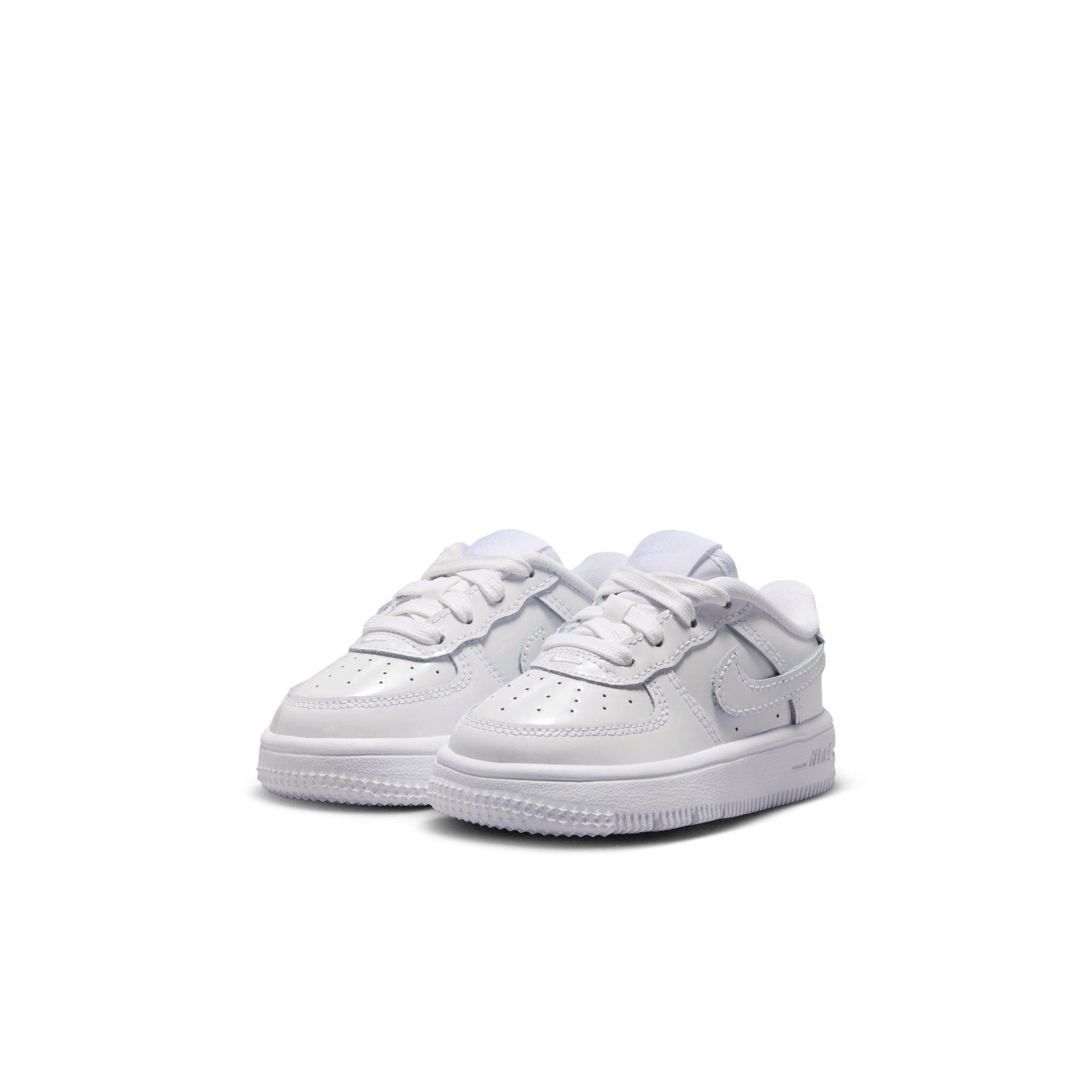 Nike Air Force 1 Low Patent Leather "White" Toddler Boys' Shoe - WHITE Thumbnail View 5