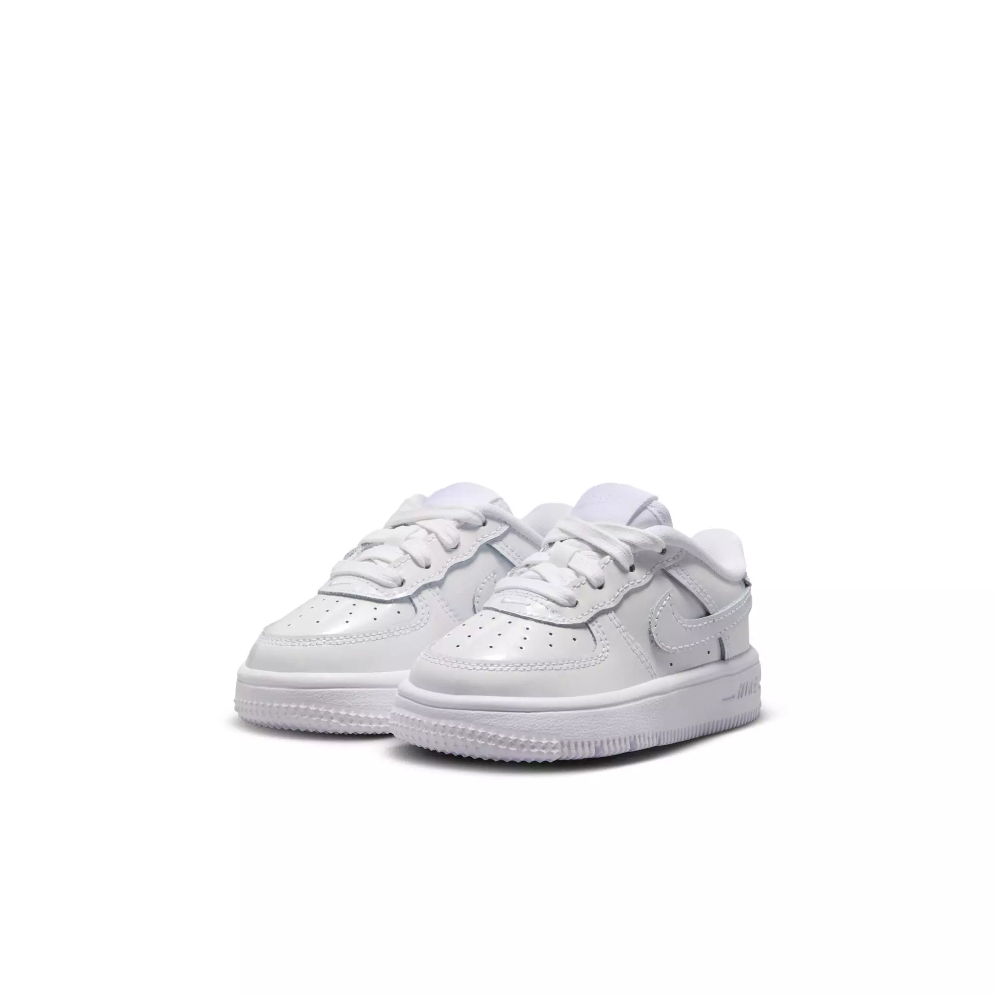 Nike Air Force 1 Low Patent Leather "White" Toddler Boys' Shoe - WHITE