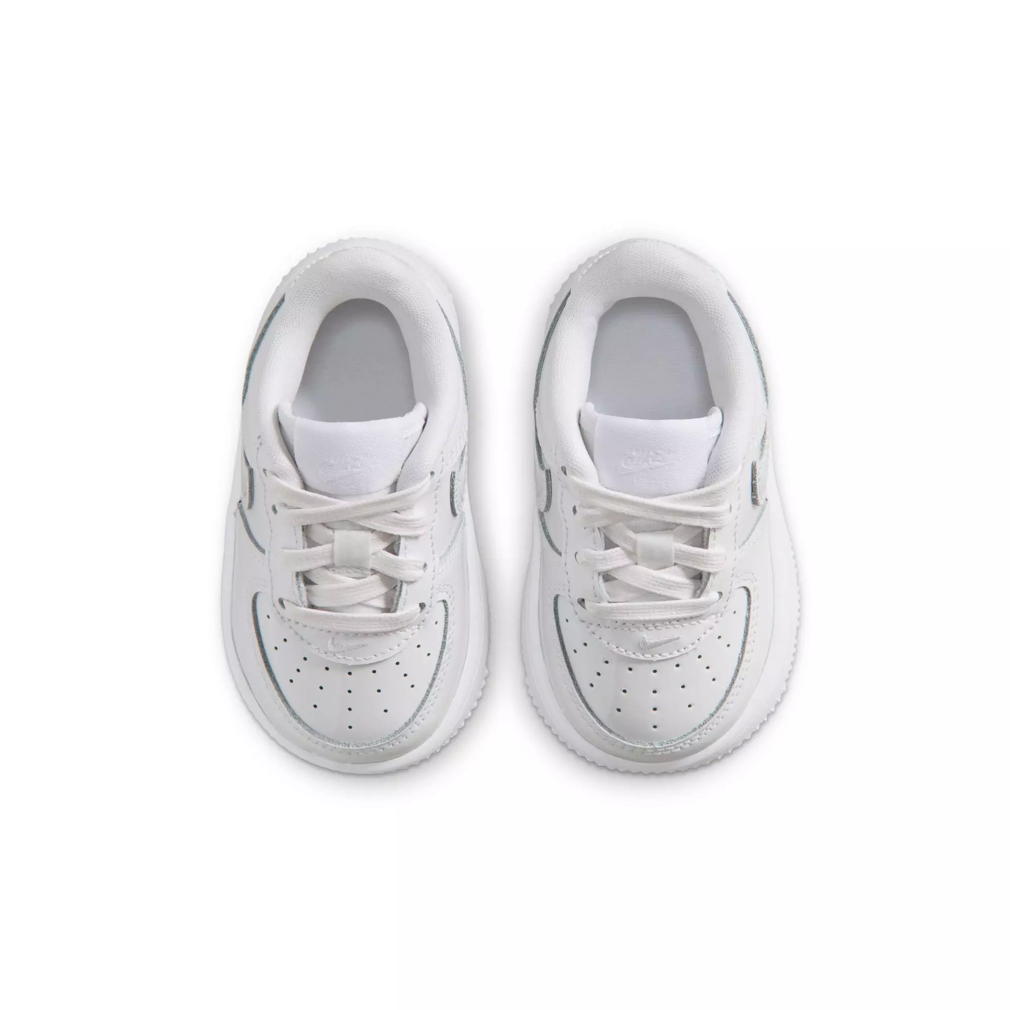 Nike Air Force 1 Low Patent Leather "White" Toddler Boys' Shoe - WHITE