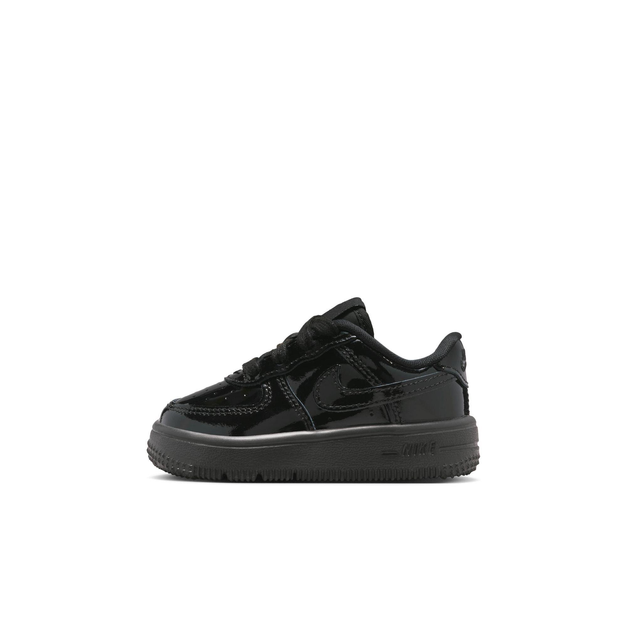 Nike Air Force 1 "Black Patent" Toddler Kids' Shoe - BLACK Thumbnail View 3