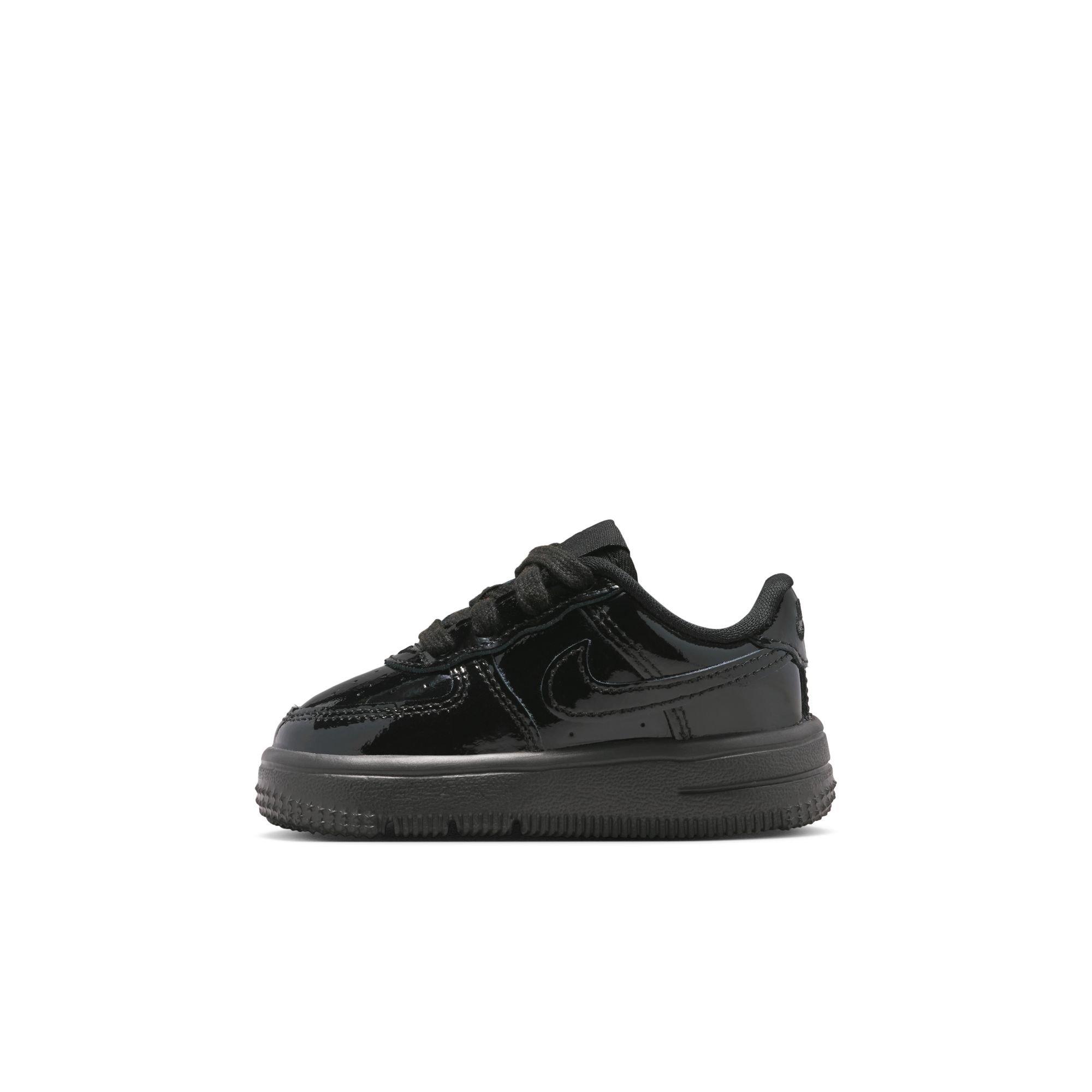 Nike Air Force 1 "Black Patent" Toddler Kids' Shoe - BLACK Thumbnail View 4