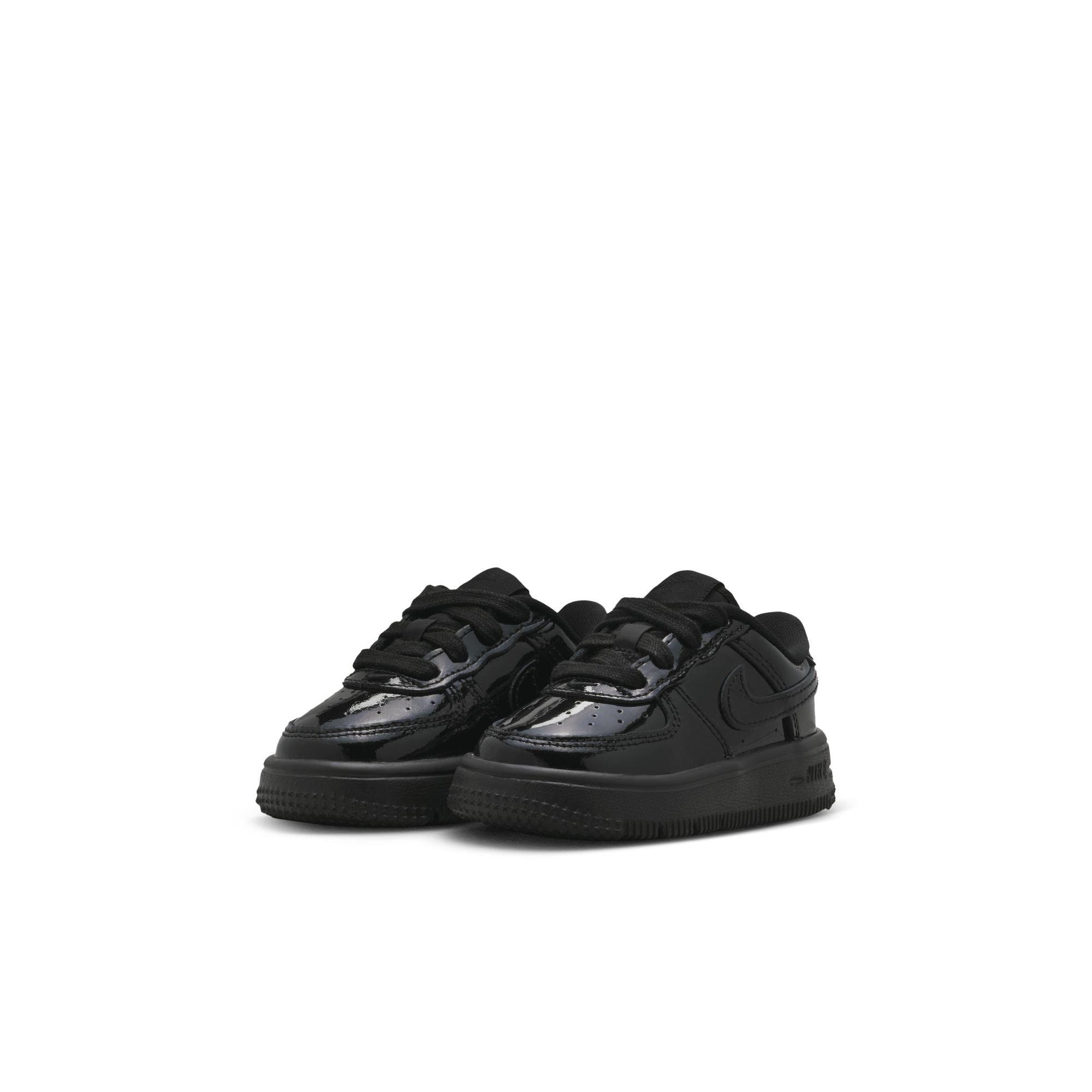 Nike Air Force 1 "Black Patent" Toddler Kids' Shoe - BLACK Thumbnail View 5