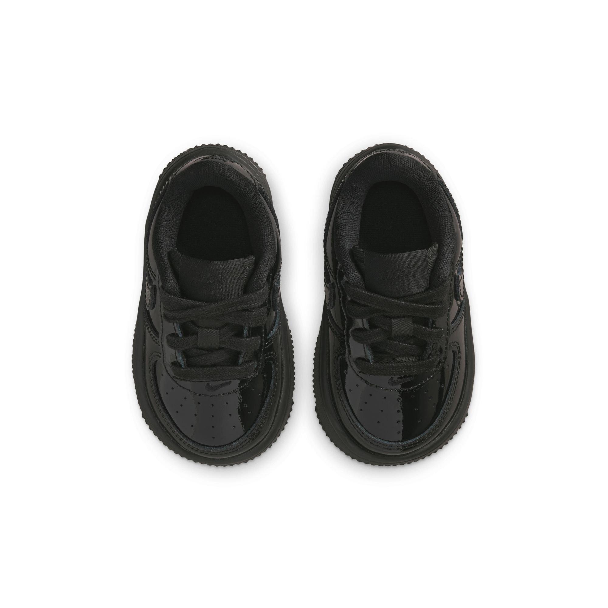 Nike Air Force 1 "Black Patent" Toddler Kids' Shoe - BLACK Thumbnail View 6