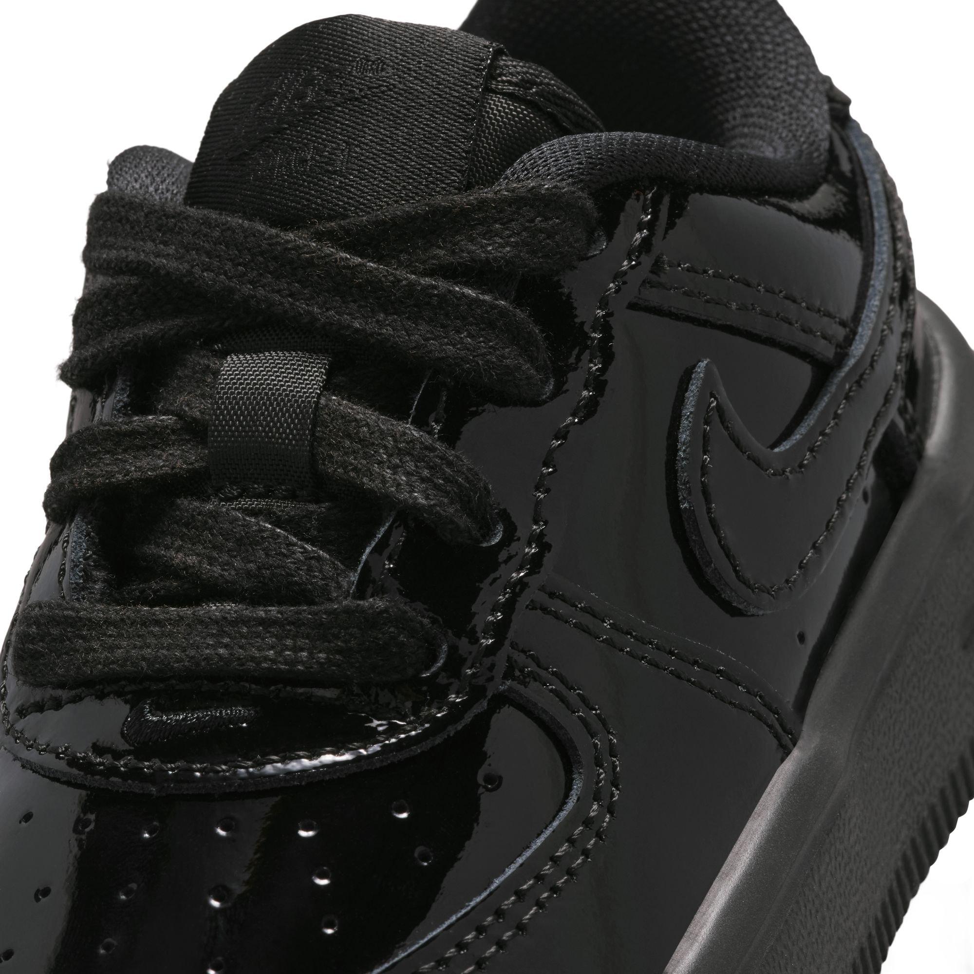 Nike Air Force 1 "Black Patent" Toddler Kids' Shoe - BLACK Thumbnail View 9