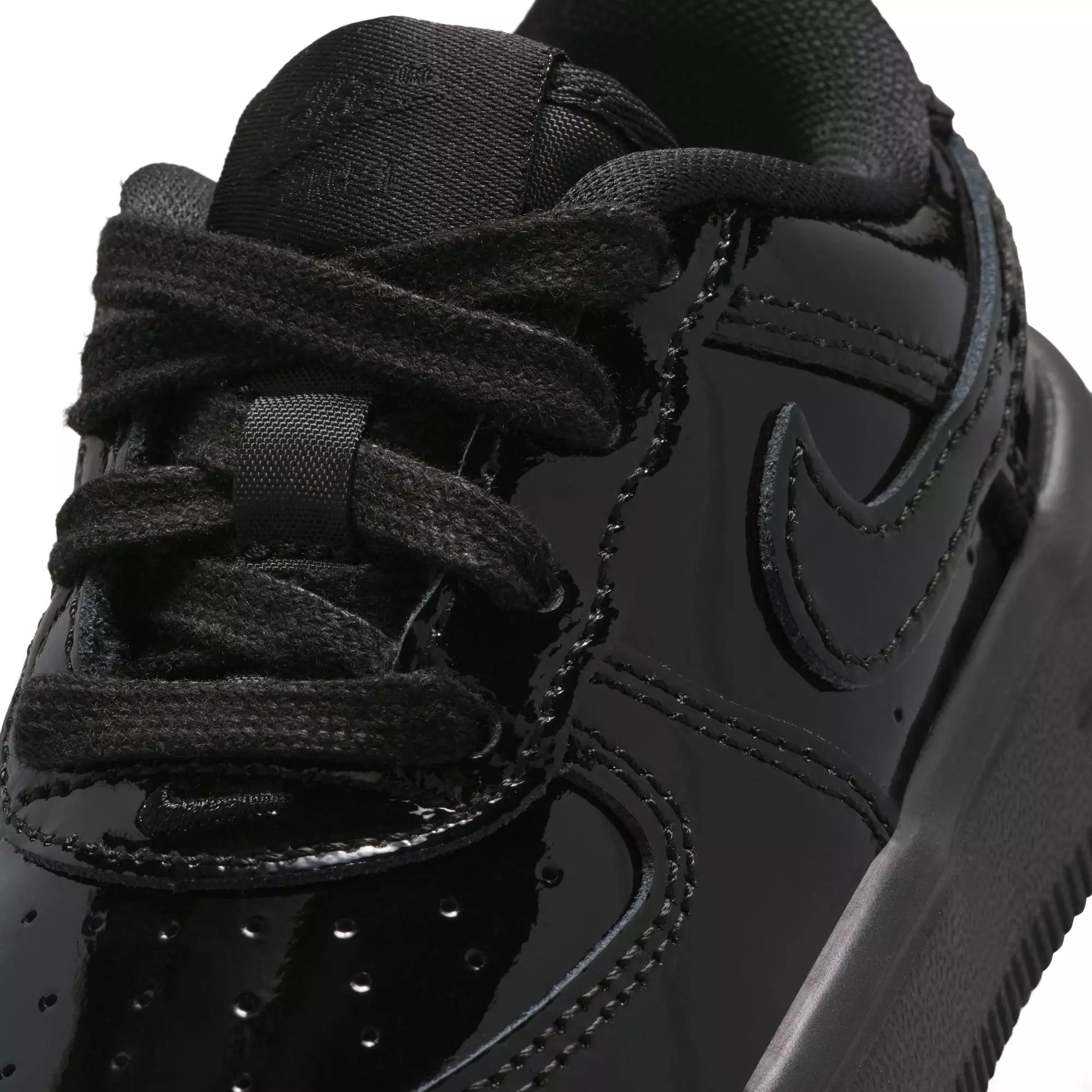 Nike Air Force 1 "Black Patent" Toddler Kids' Shoe - BLACK