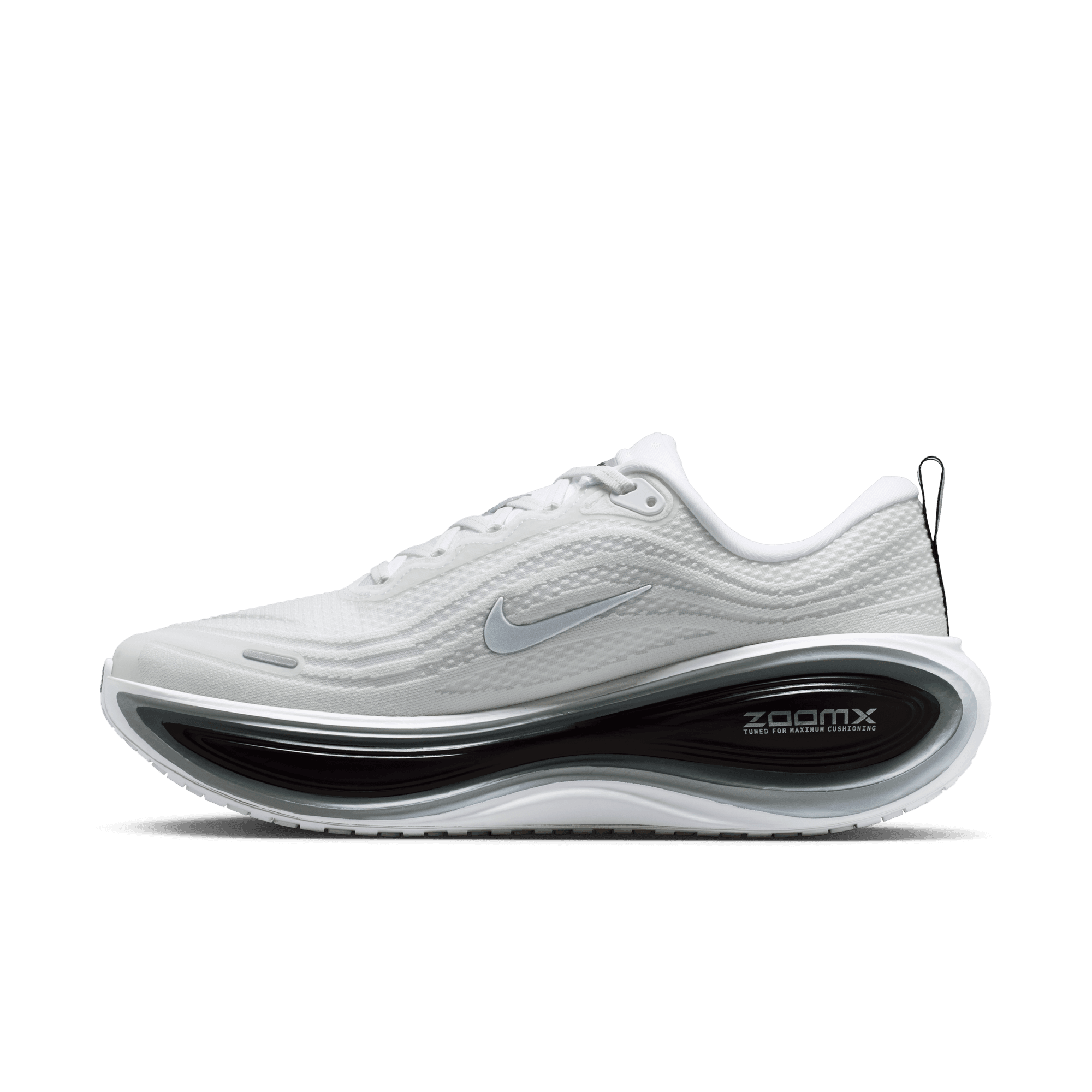 Nike Vomero Plus "White/Metallic Silver/Black/Cool Grey" Men's Road Running Shoe - WHITE/SILVER Thumbnail View 4