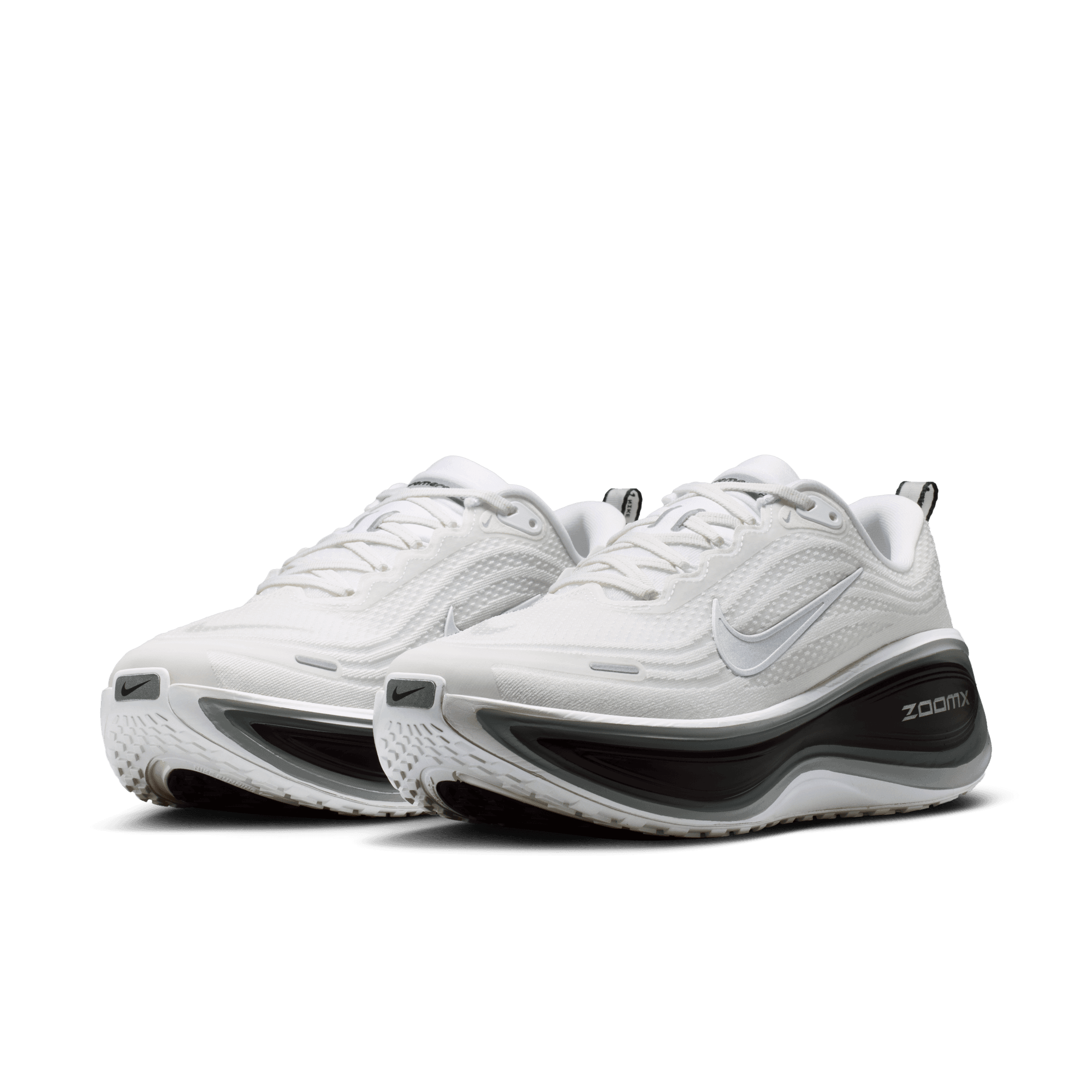 Nike Vomero Plus "White/Metallic Silver/Black/Cool Grey" Men's Road Running Shoe - WHITE/SILVER Thumbnail View 5