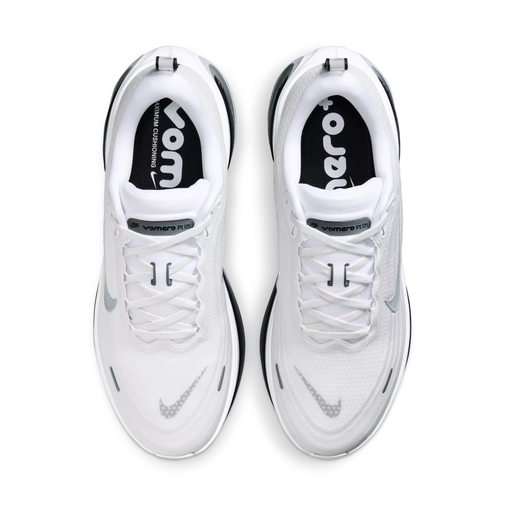 Nike Vomero Plus "White/Metallic Silver/Black/Cool Grey" Men's Road Running Shoe - WHITE/SILVER