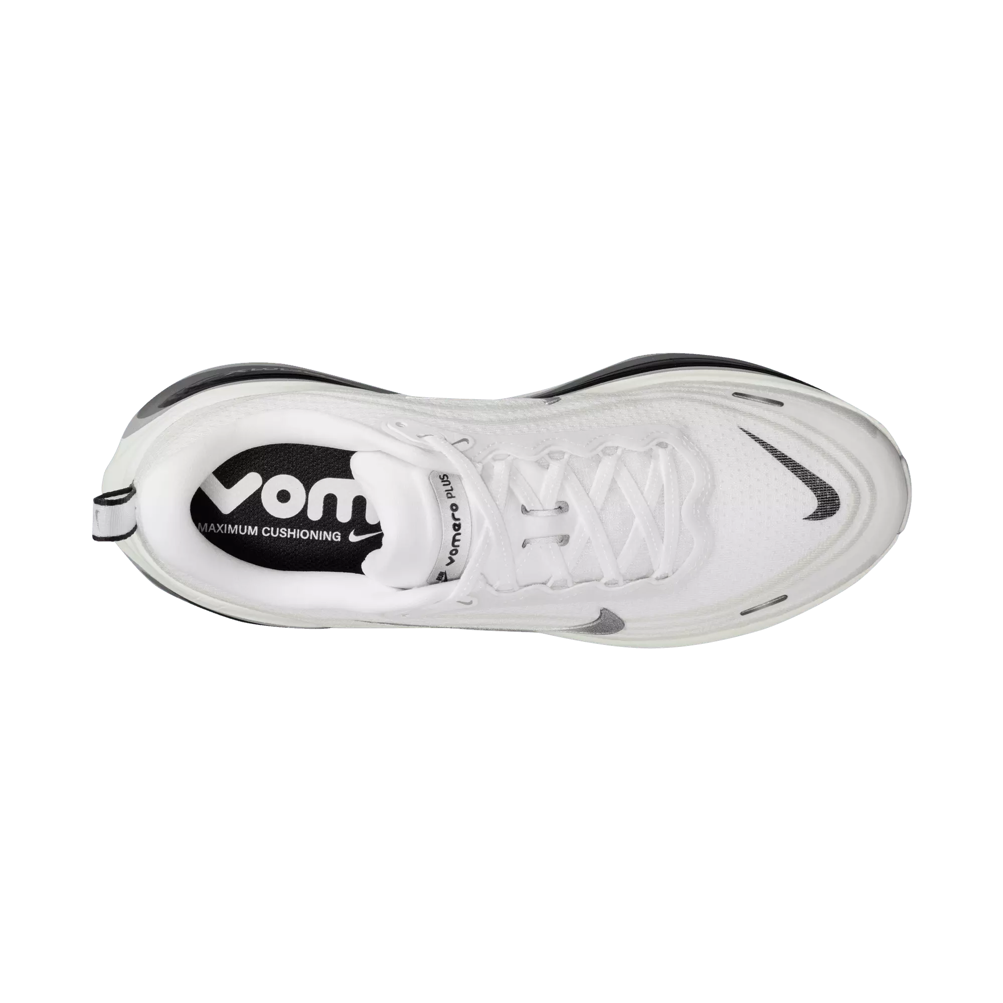 Nike Vomero Plus "White/Metallic Silver/Black/Cool Grey" Men's Road Running Shoe - WHITE/SILVER