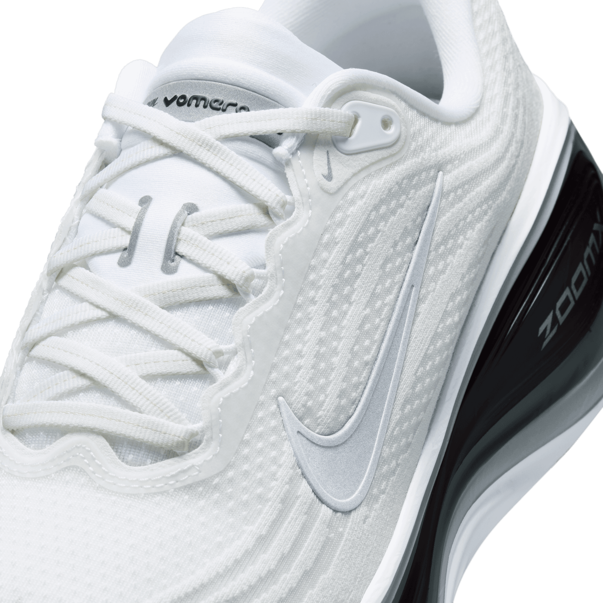 Nike Vomero Plus "White/Metallic Silver/Black/Cool Grey" Men's Road Running Shoe - WHITE/SILVER Thumbnail View 10