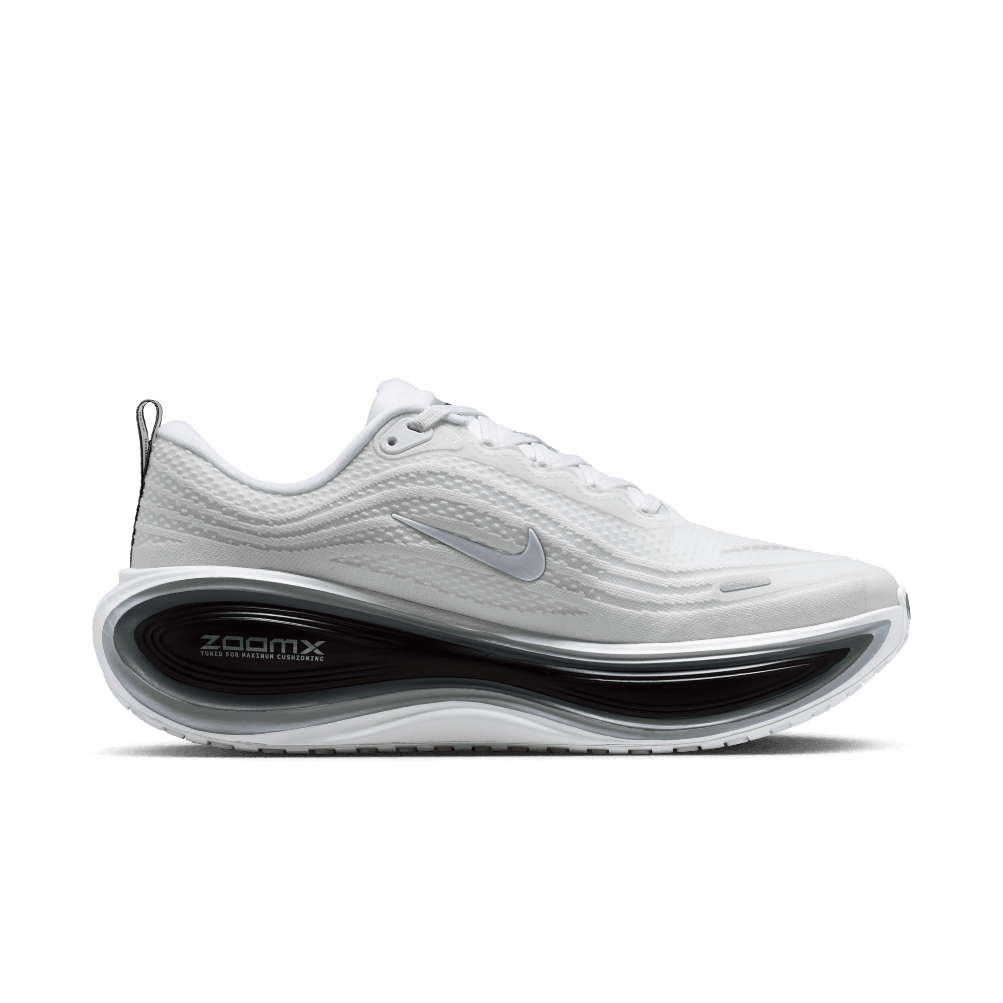 Nike Vomero Plus "White/Metallic Silver/Black/Cool Grey" Men's Road Running Shoe - WHITE/SILVER Thumbnail View 2