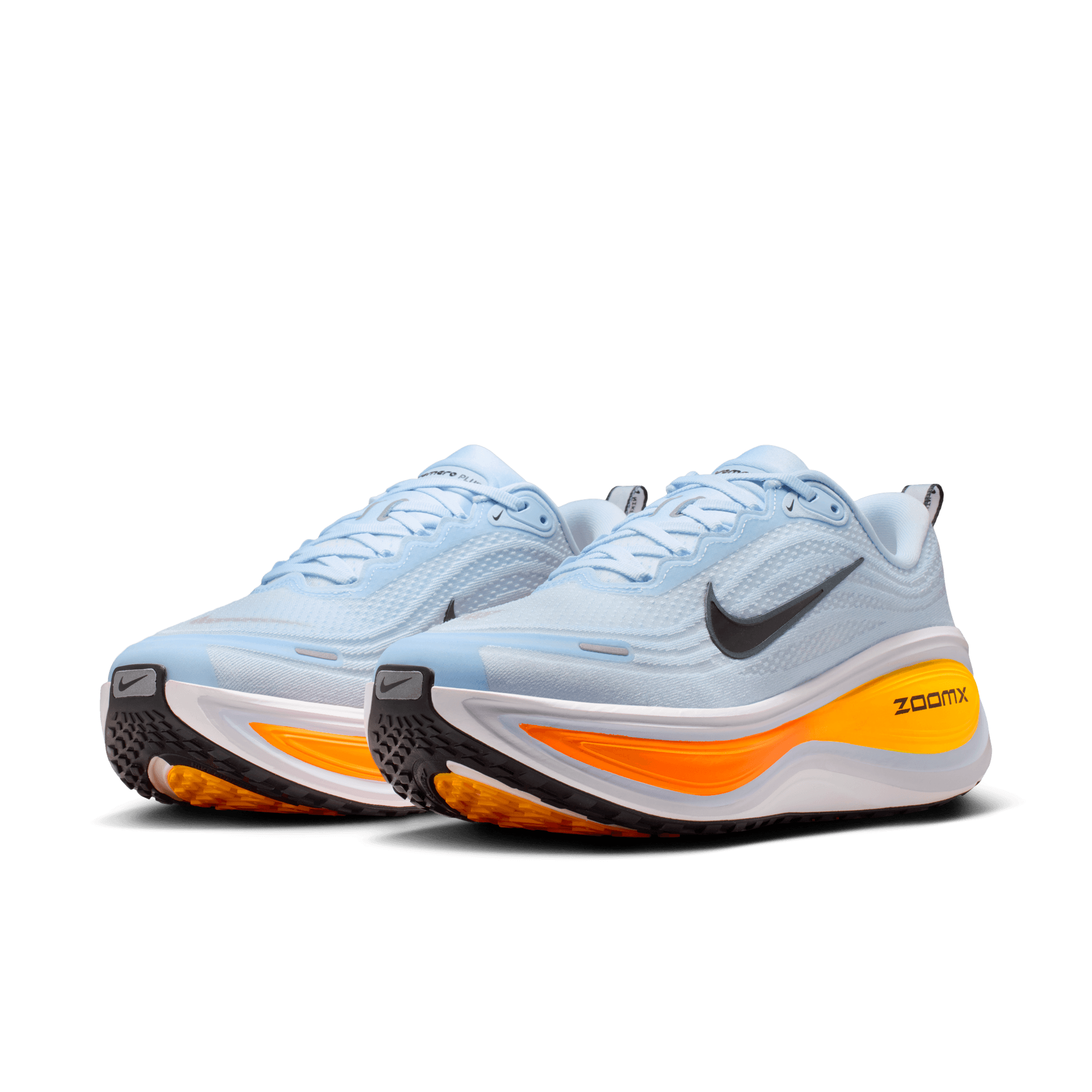 Nike Vomero Plus "Hydrogen Blue/Black/White/Total Orange" Men's Road Running Shoe - BLUE/ORANGE Thumbnail View 5