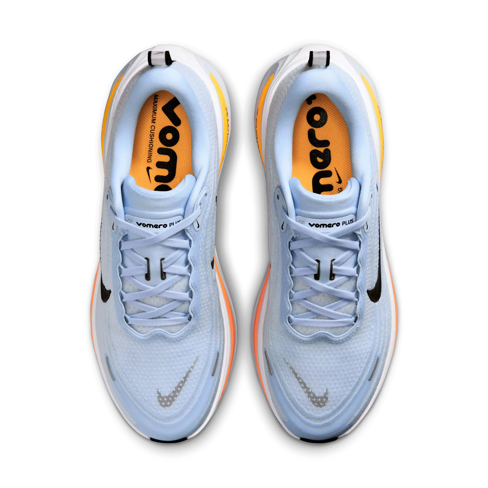 Nike Vomero Plus "Hydrogen Blue/Black/White/Total Orange" Men's Road Running Shoe - BLUE/ORANGE