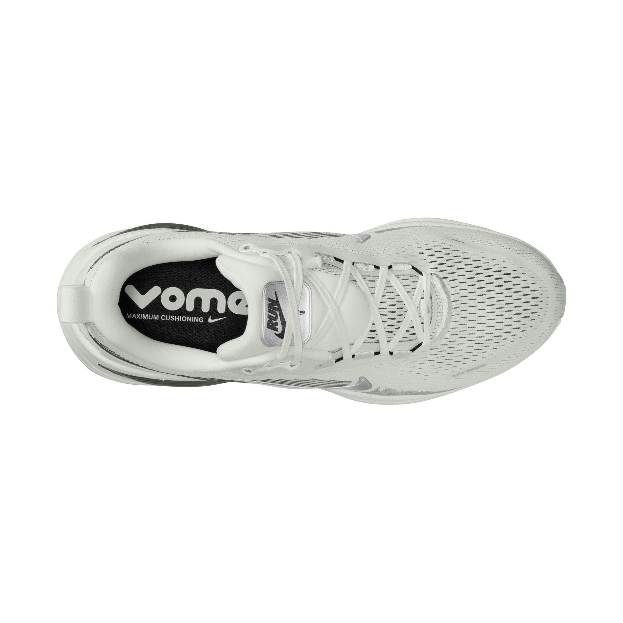 Nike Vomero 18 RR "Summit White/Metallic Silver/Black" Men's Road Running Shoe - WHITE/SILVER Thumbnail View 8