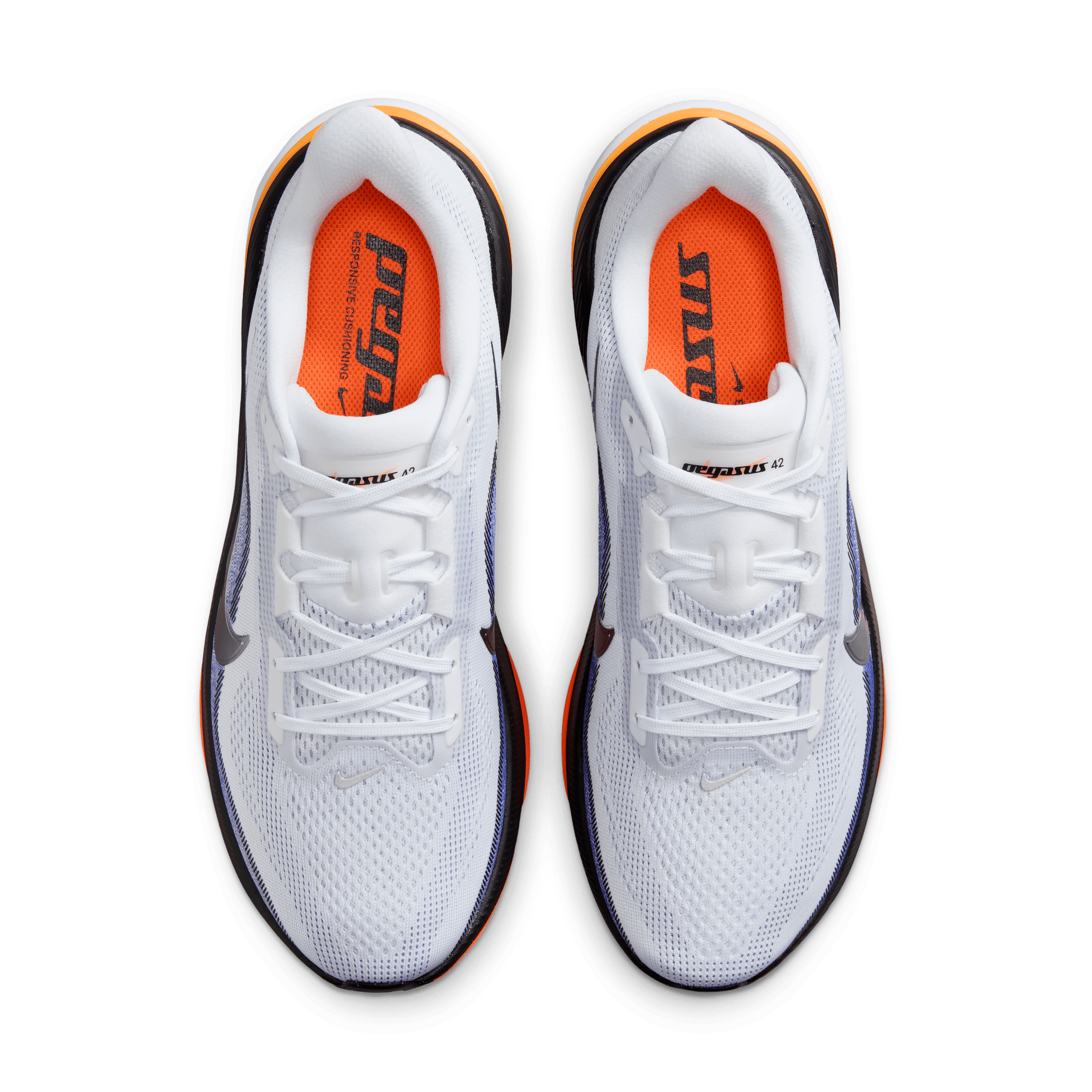 Nike Pegasus 42 "White/Lapis" Men's Road Running Shoe - BLUE/ORANGE Thumbnail View 10