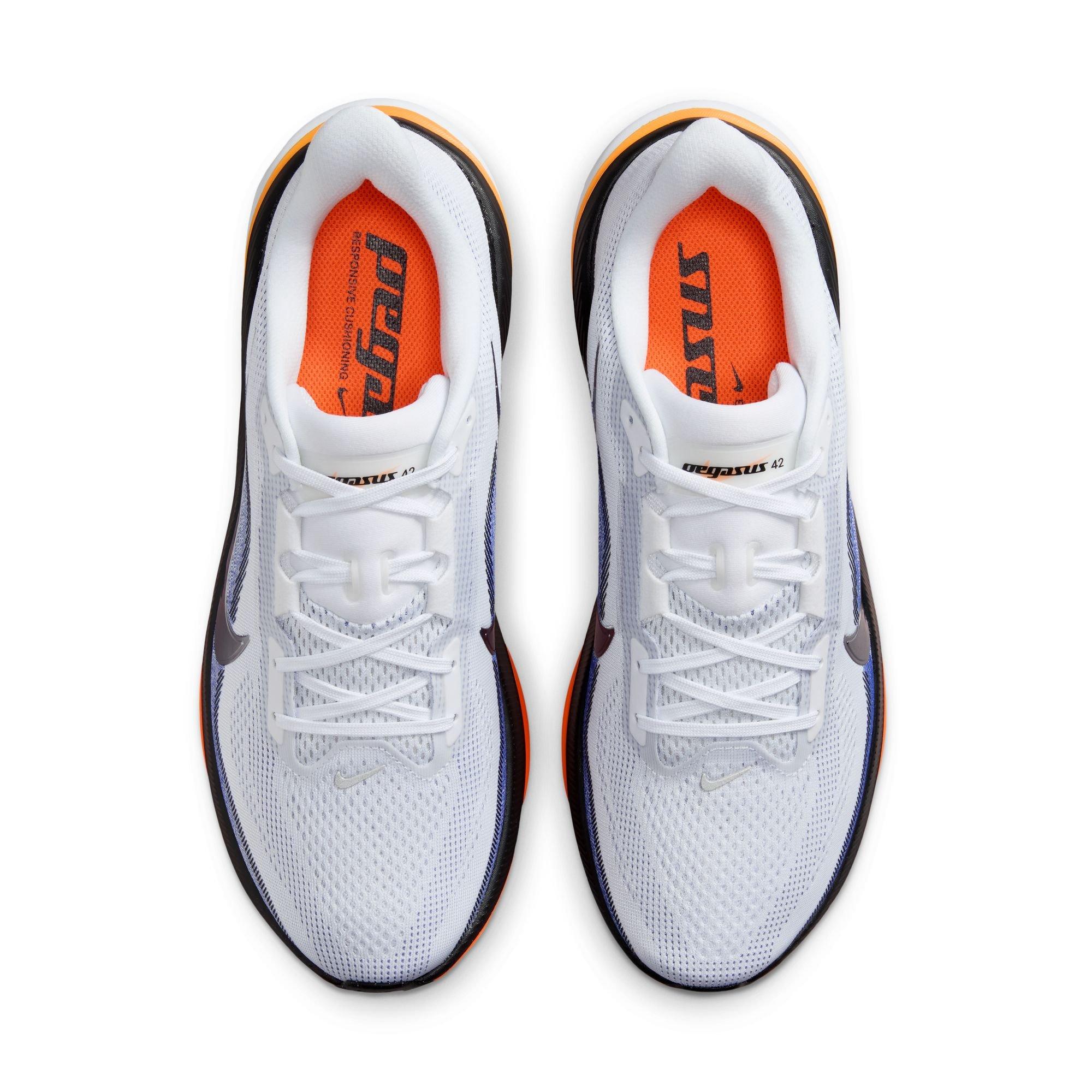 Nike Pegasus 42 "White/Lapis" Men's Road Running Shoe - BLUE/ORANGE Thumbnail View 10