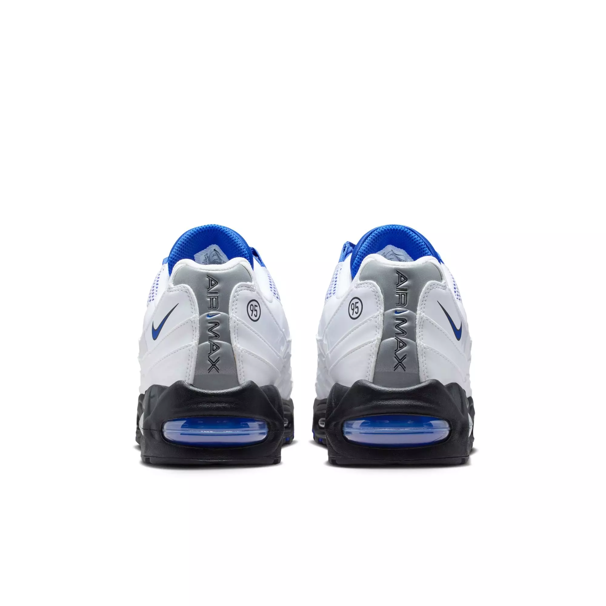 Nike Air Max 95 Big Bubble "White/Racer Blue/Black/Metallic Silver" Men's Shoe - WHITE/BLUE