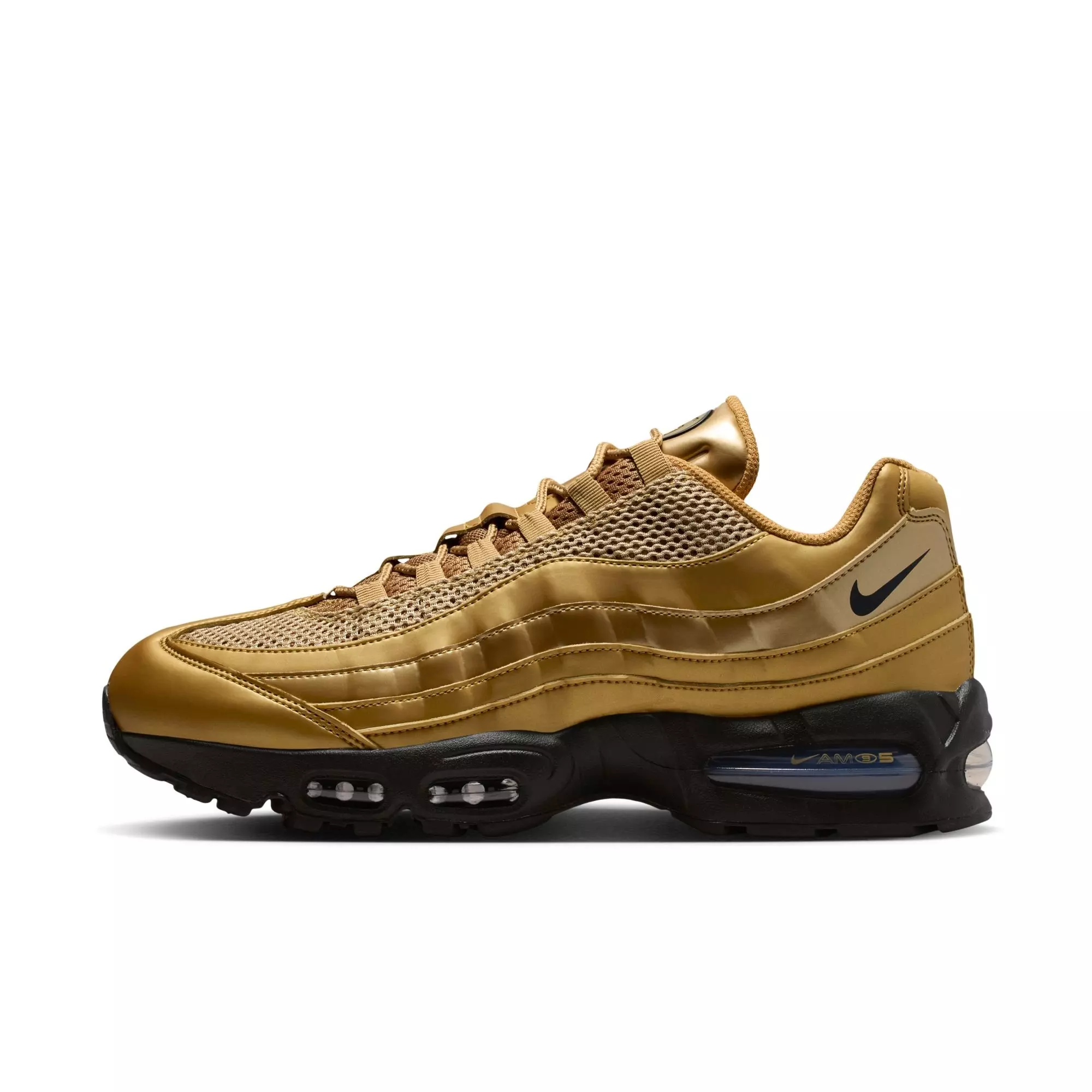 Nike Air Max 95 Big Bubble "Metallic Gold/Black/University Red" Men's Shoe - GOLD/BLACK