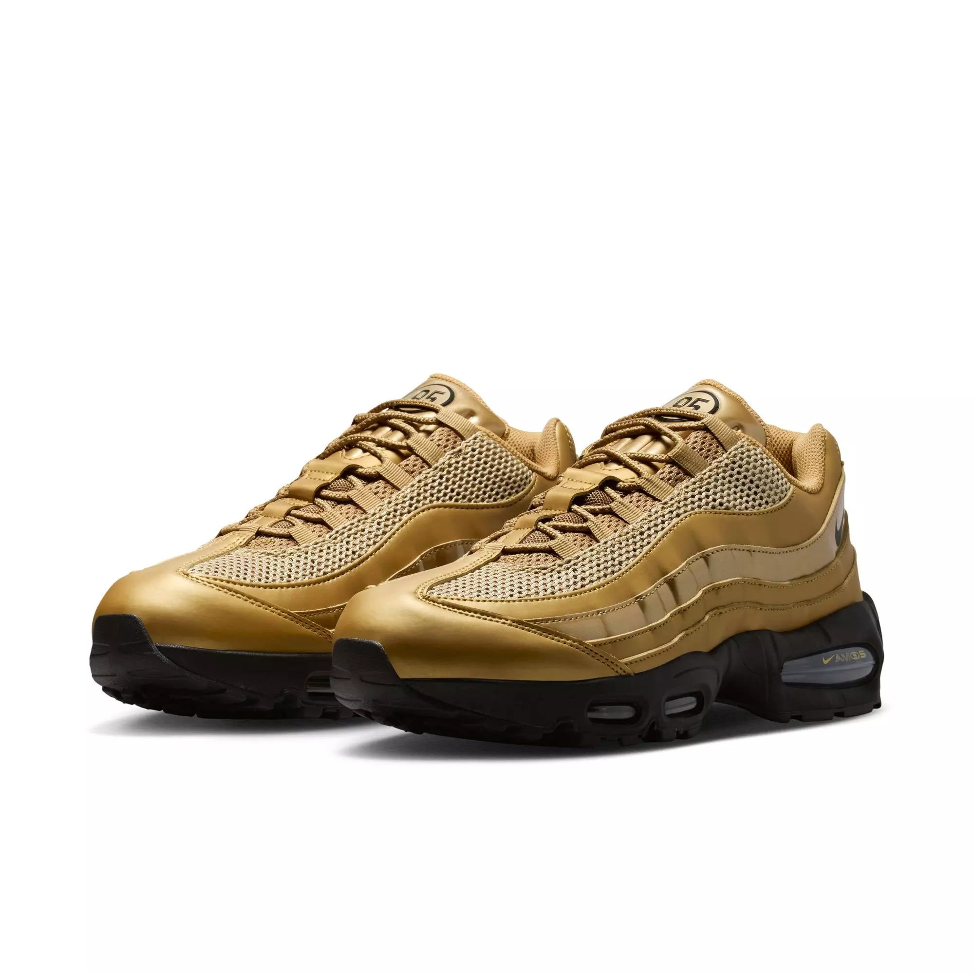 Nike Air Max 95 Big Bubble "Metallic Gold/Black/University Red" Men's Shoe - GOLD/BLACK