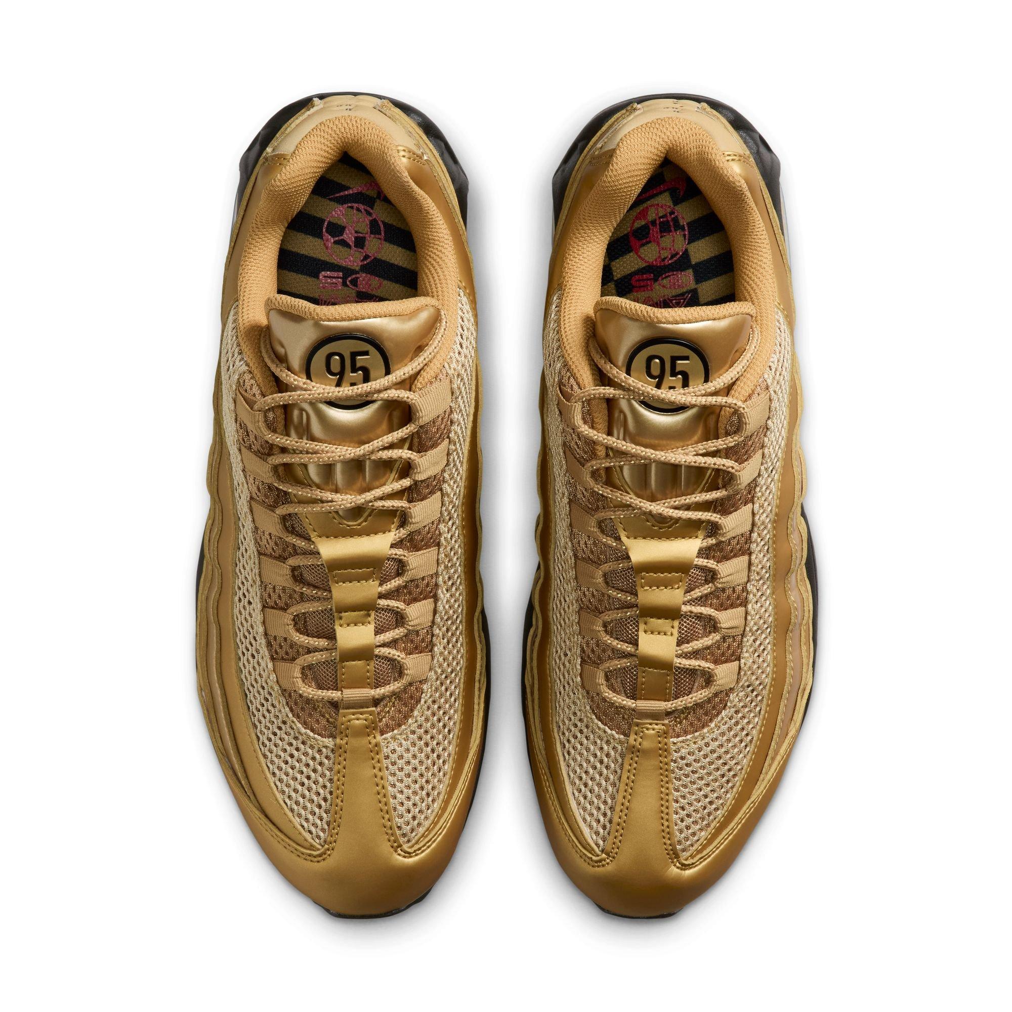 Nike Air Max 95 Big Bubble "Metallic Gold/Black/University Red" Men's Shoe - GOLD/BLACK Thumbnail View 7